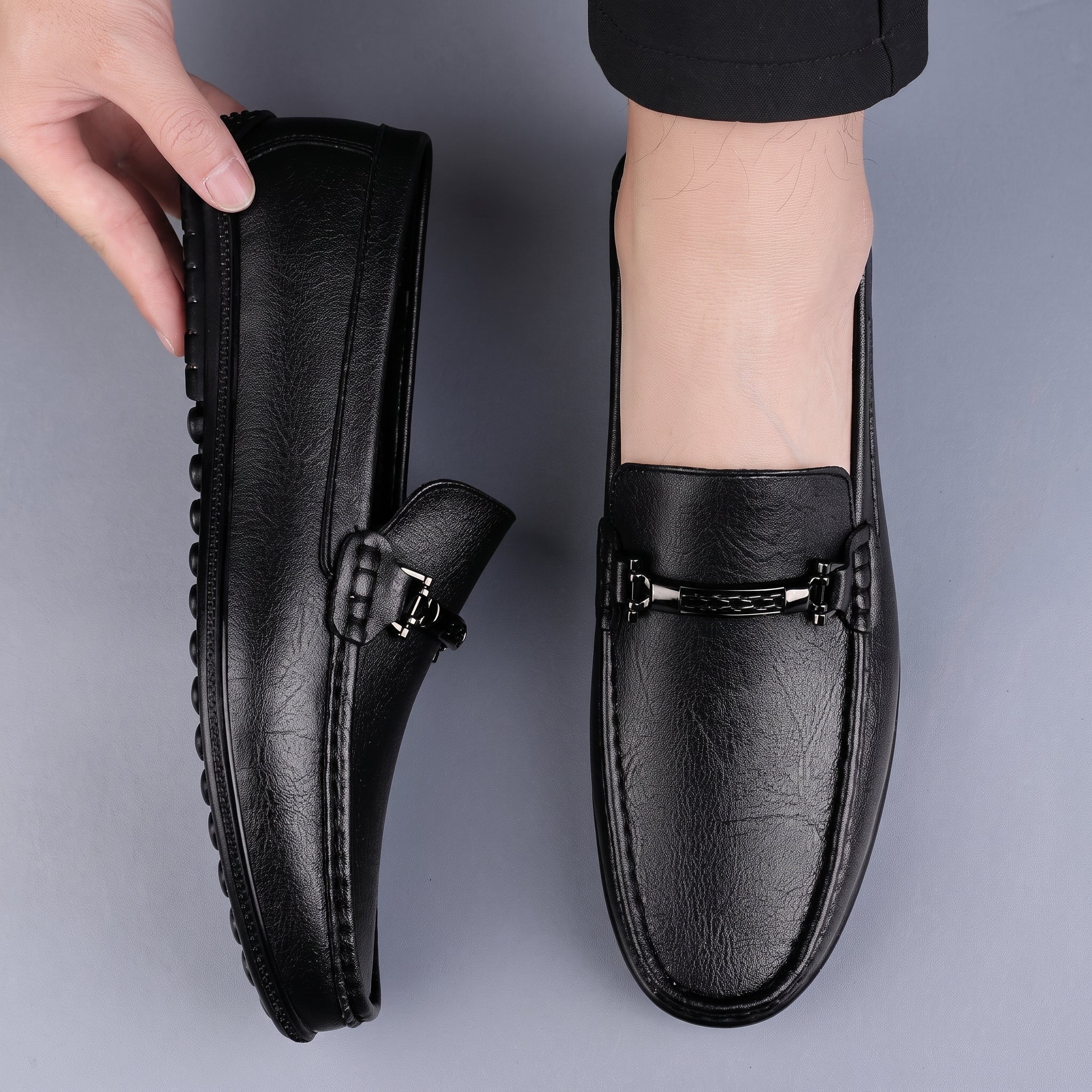 Brooks - Men's Smart Casual Loafers with Metal Bit Detail