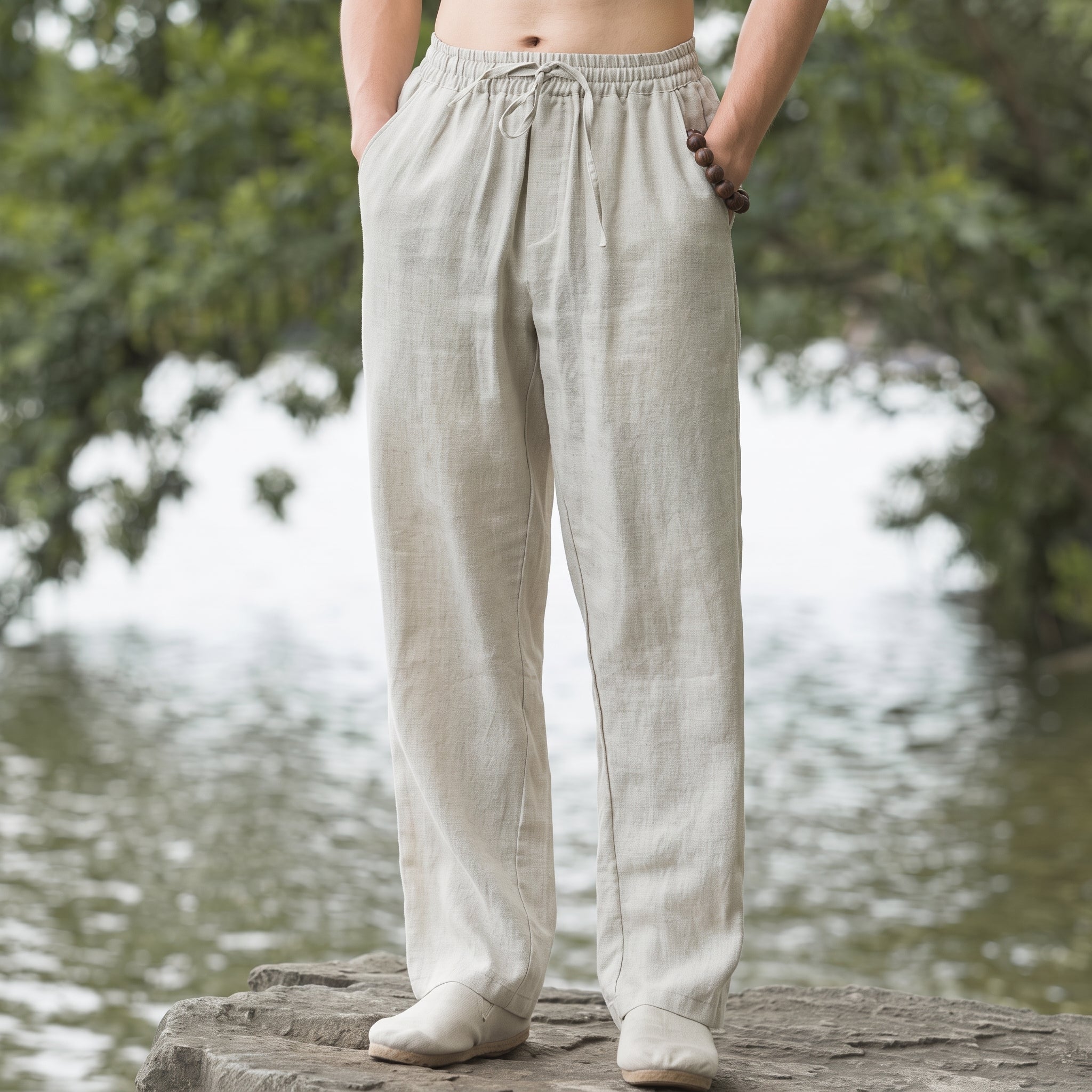 Charlie - Men's Summer Relaxed Fit Straight Leg Trousers