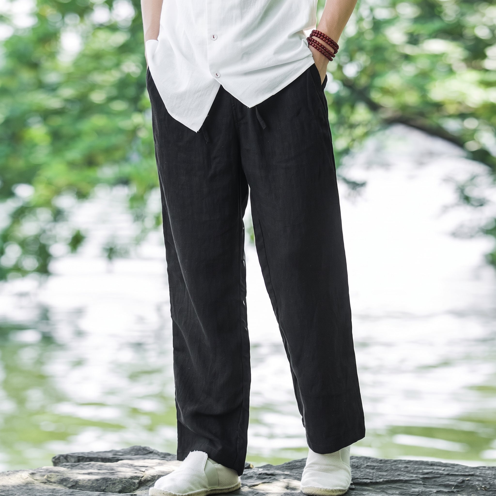 Charlie - Men's Summer Relaxed Fit Straight Leg Trousers