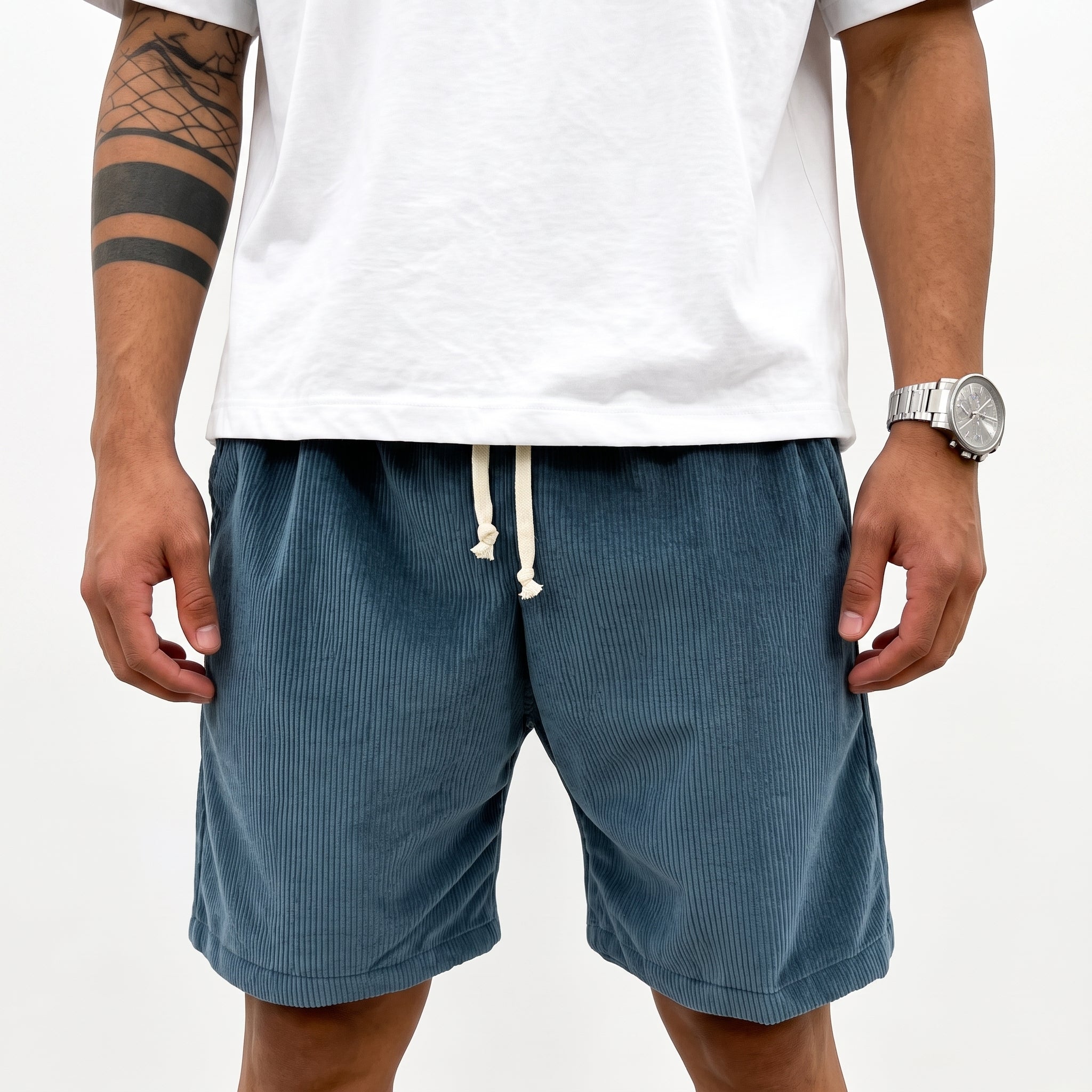 Charlie - Men's Summer Corduroy Drawstring Waist Shorts