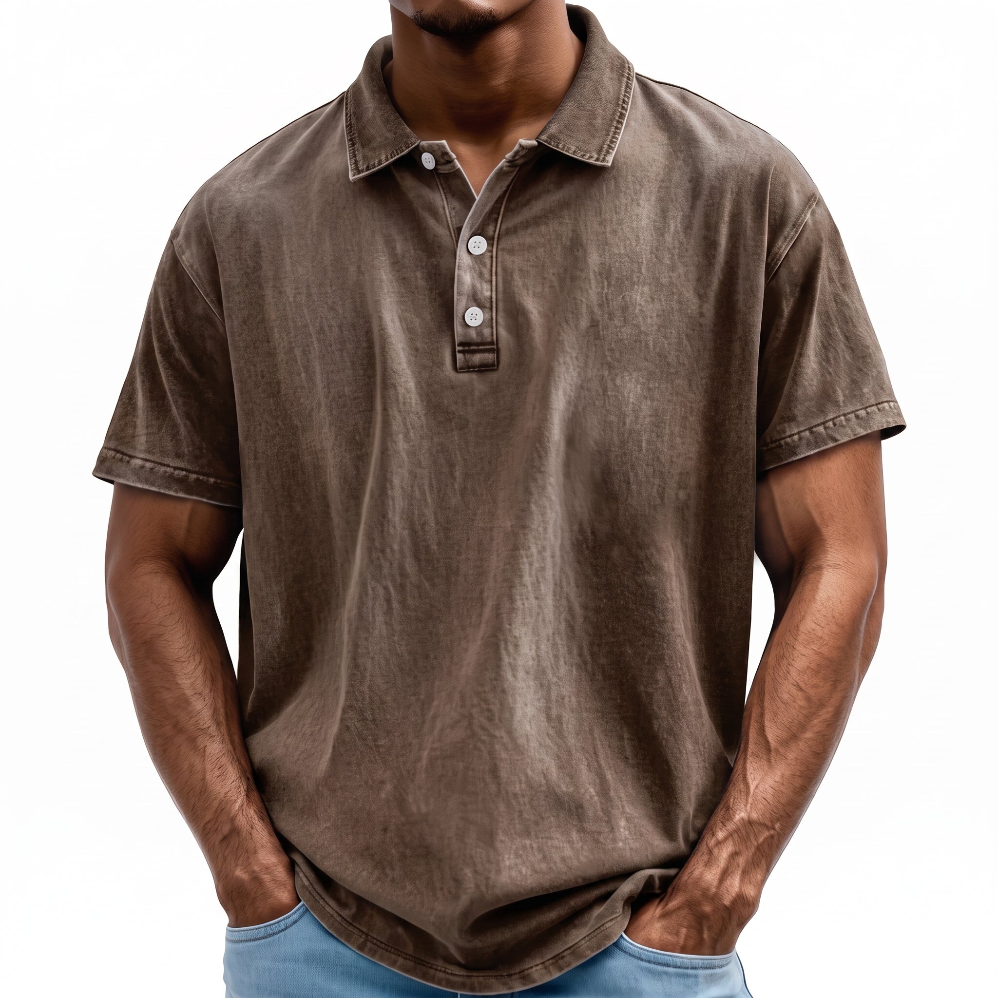 Arthur - Men's Summer Washed Finish Collared Polo Shirt