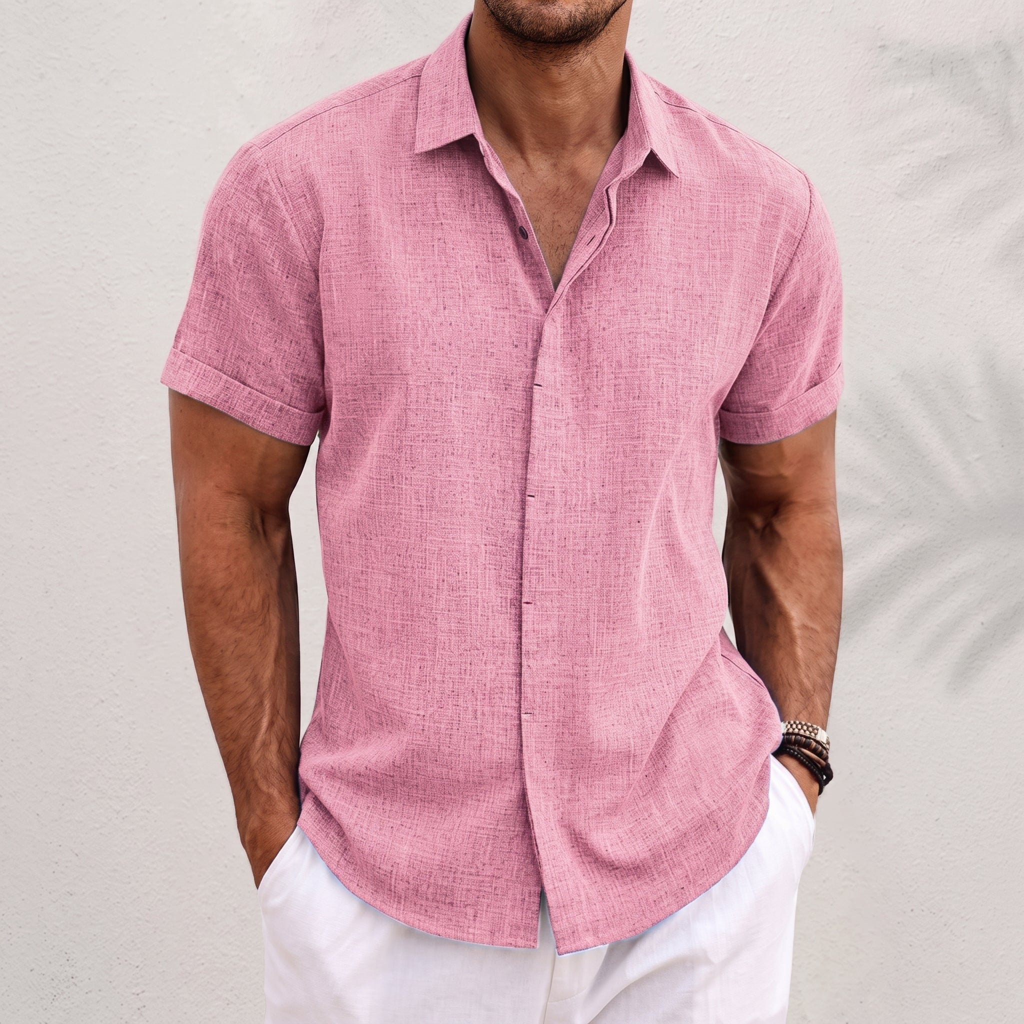 Connor - Men's Summer Open Collar Short Sleeve Shirt