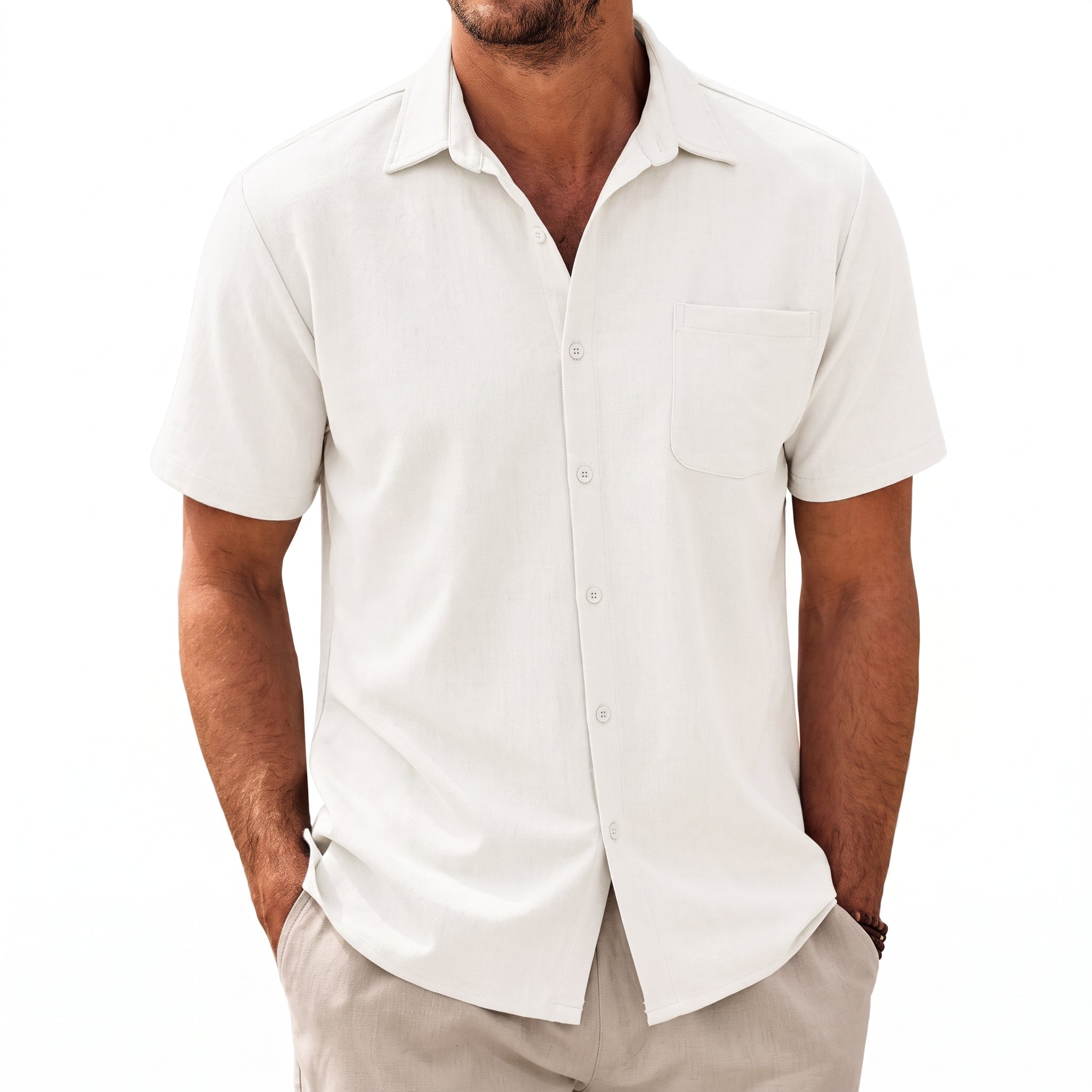 Arthur - Men's Summer Short Sleeve Button-Down Shirt