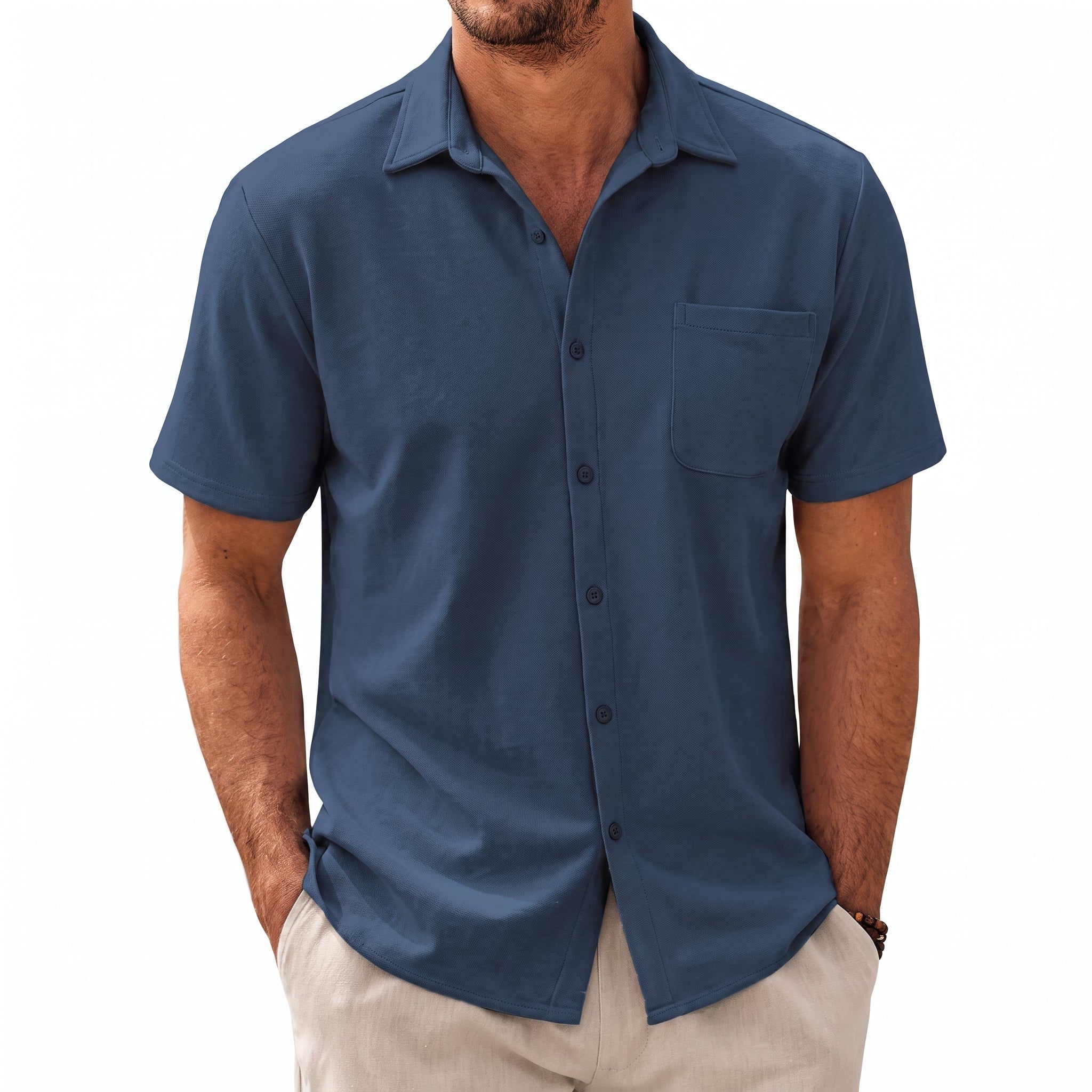 Arthur - Men's Summer Short Sleeve Button-Down Shirt