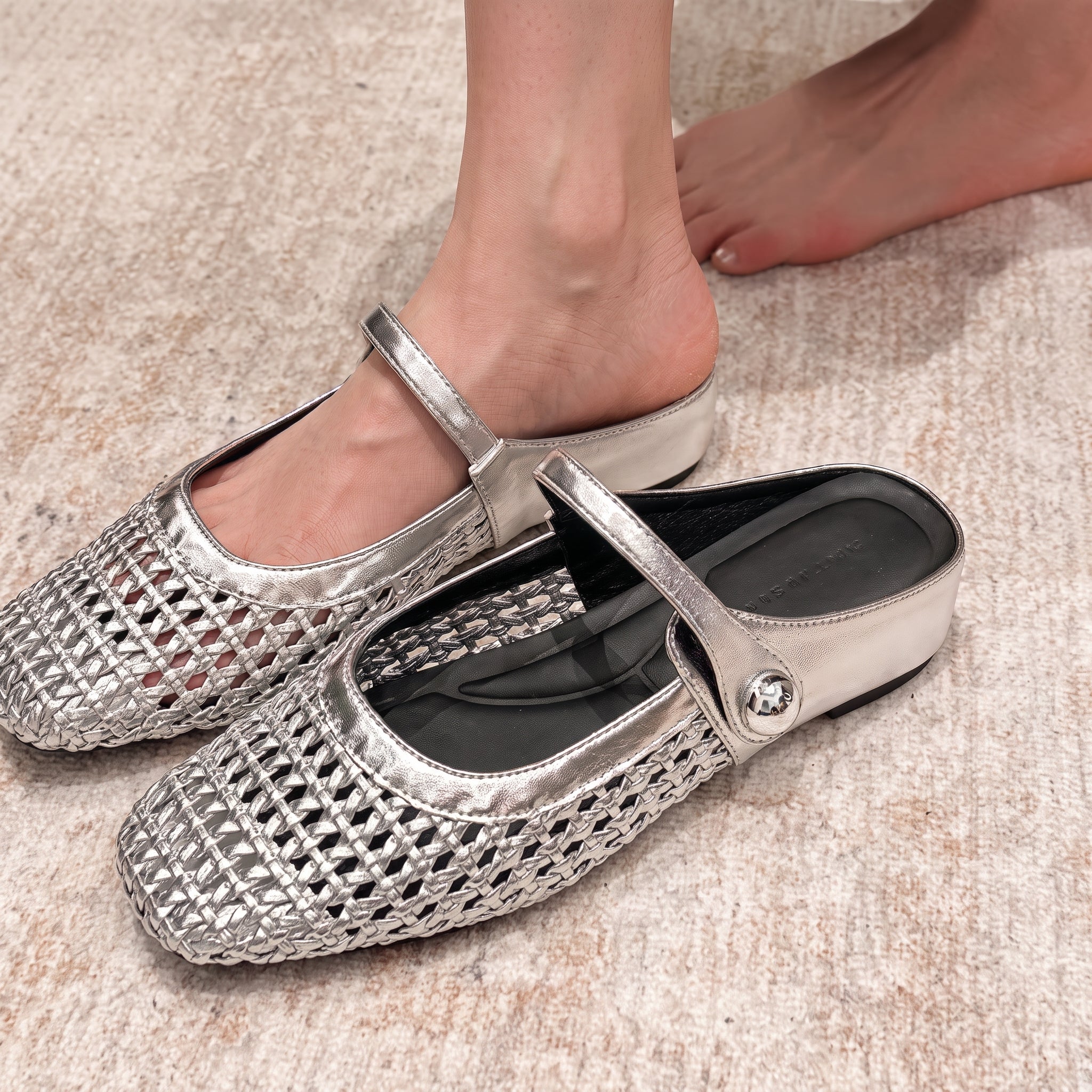 Daisy - Women's Orthopaedic Flat Mules with Buckle Strap