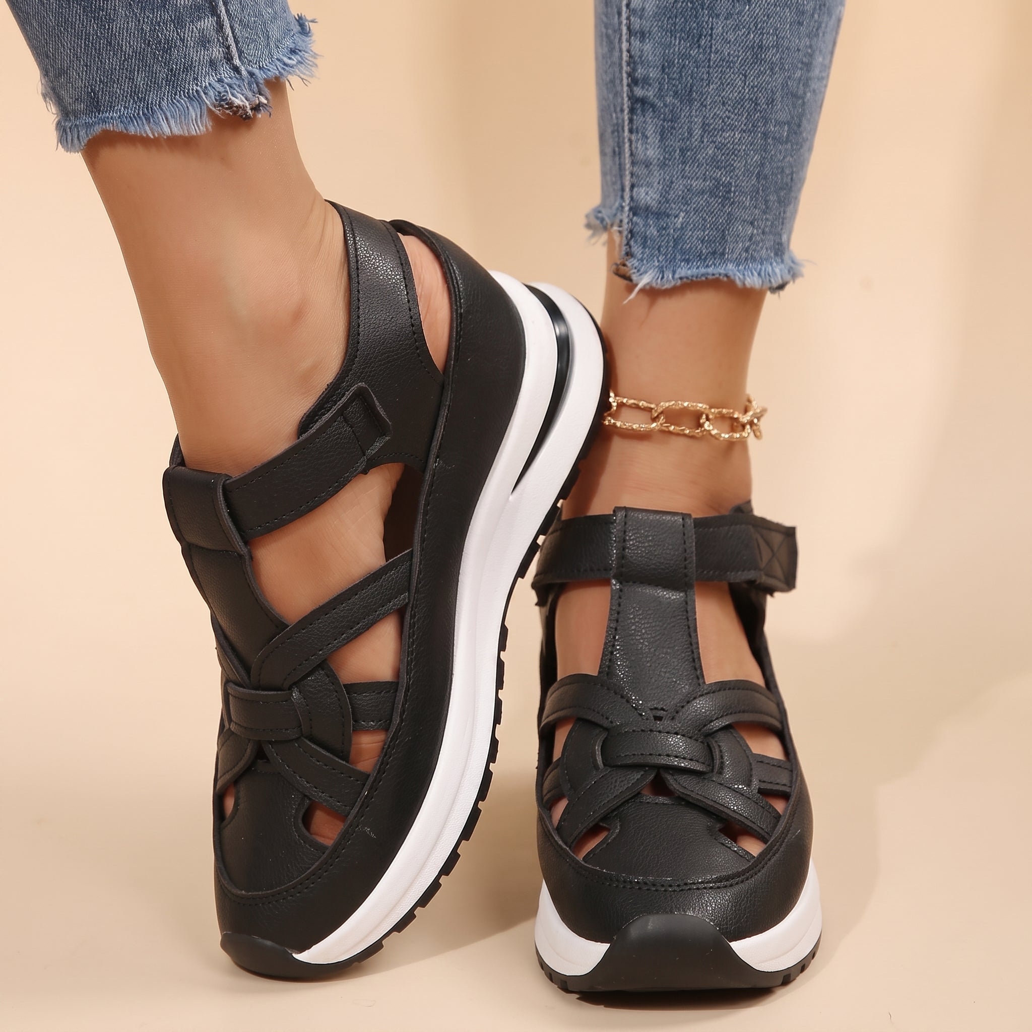 Alice - Women's Orthopaedic Platform Sandals with Velcro Strap