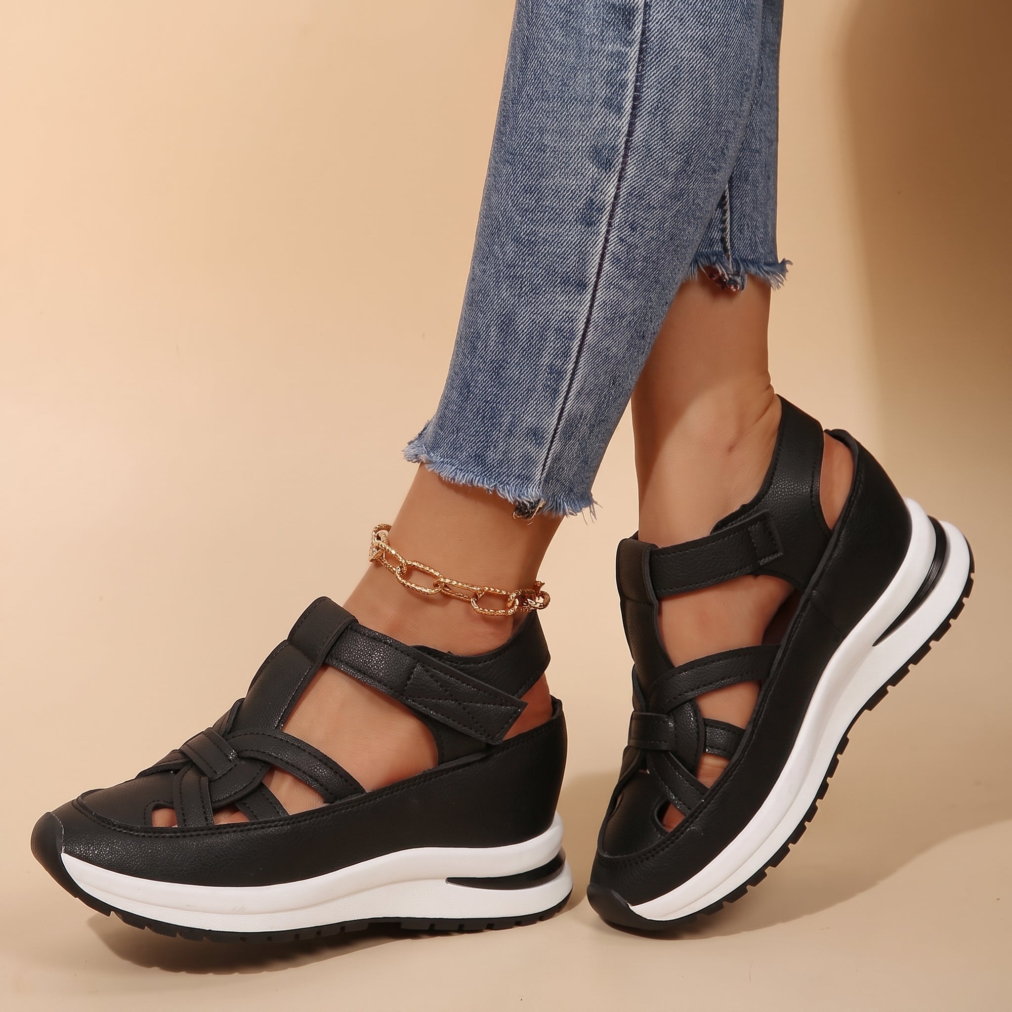 Alice - Women's Orthopaedic Platform Sandals with Velcro Strap