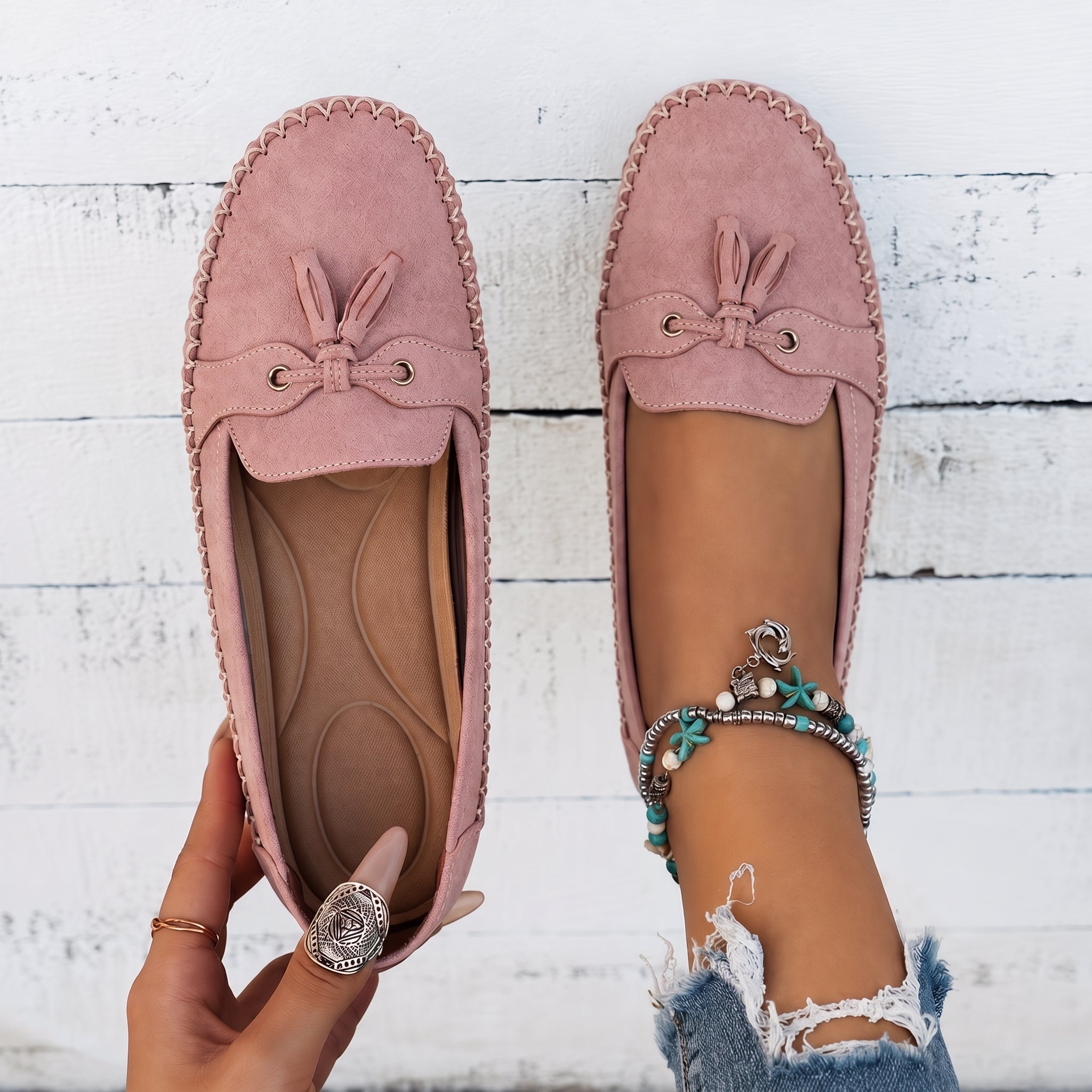 Leni - Women's Orthopaedic Tassel Bow Moccasin Loafers