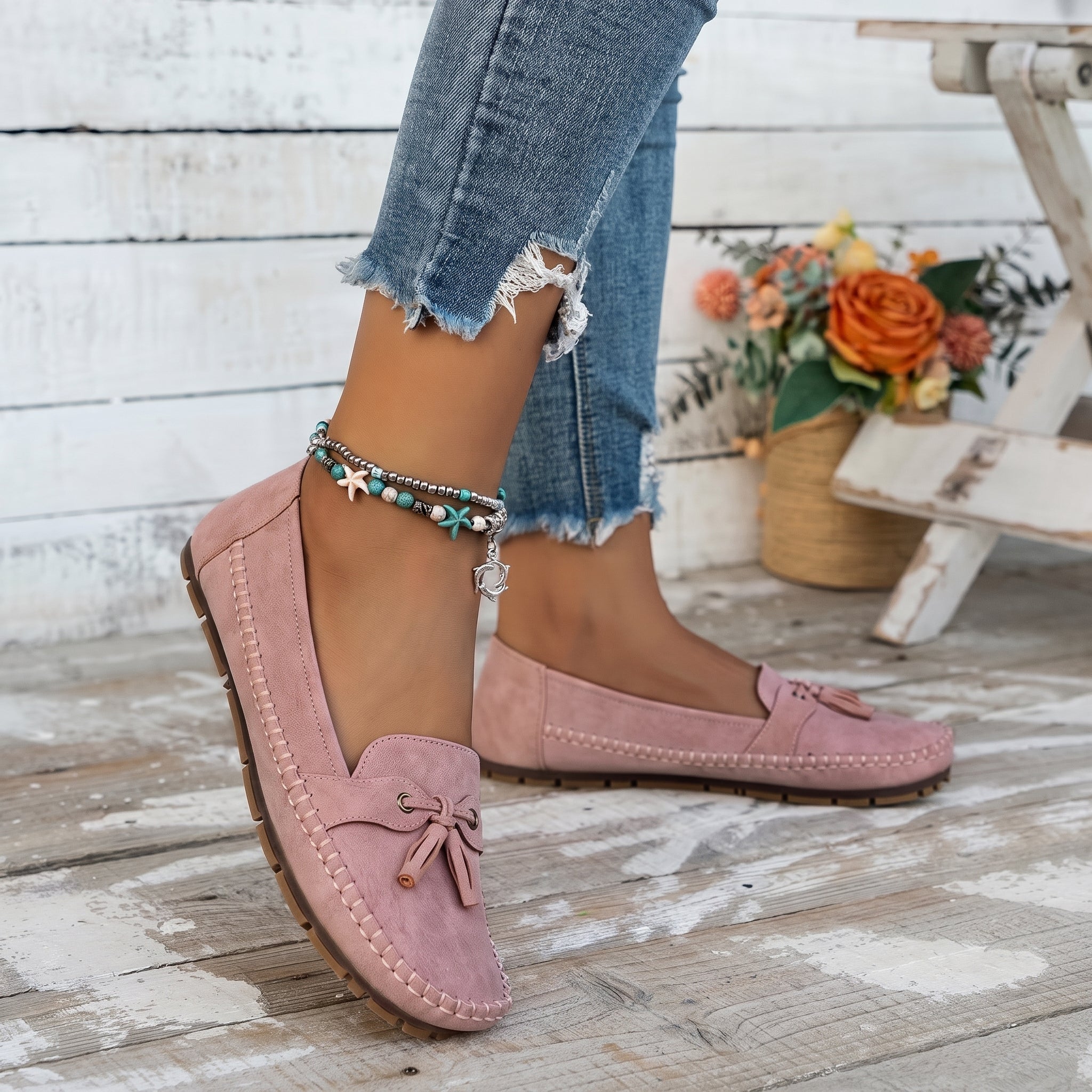 Leni - Women's Orthopaedic Tassel Bow Moccasin Loafers