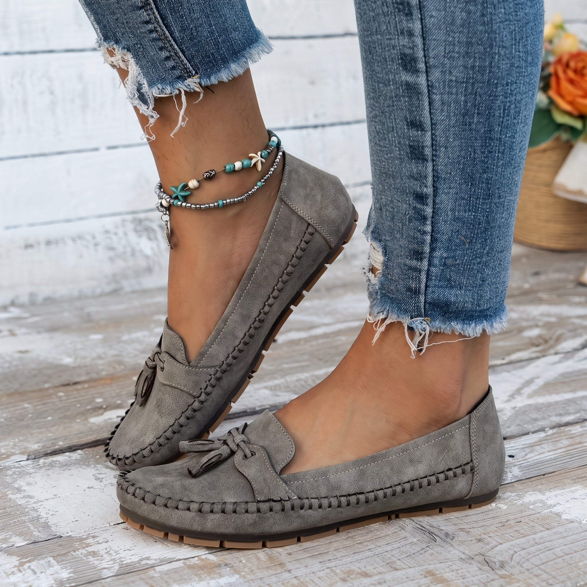 Leni - Women's Orthopaedic Tassel Bow Moccasin Loafers