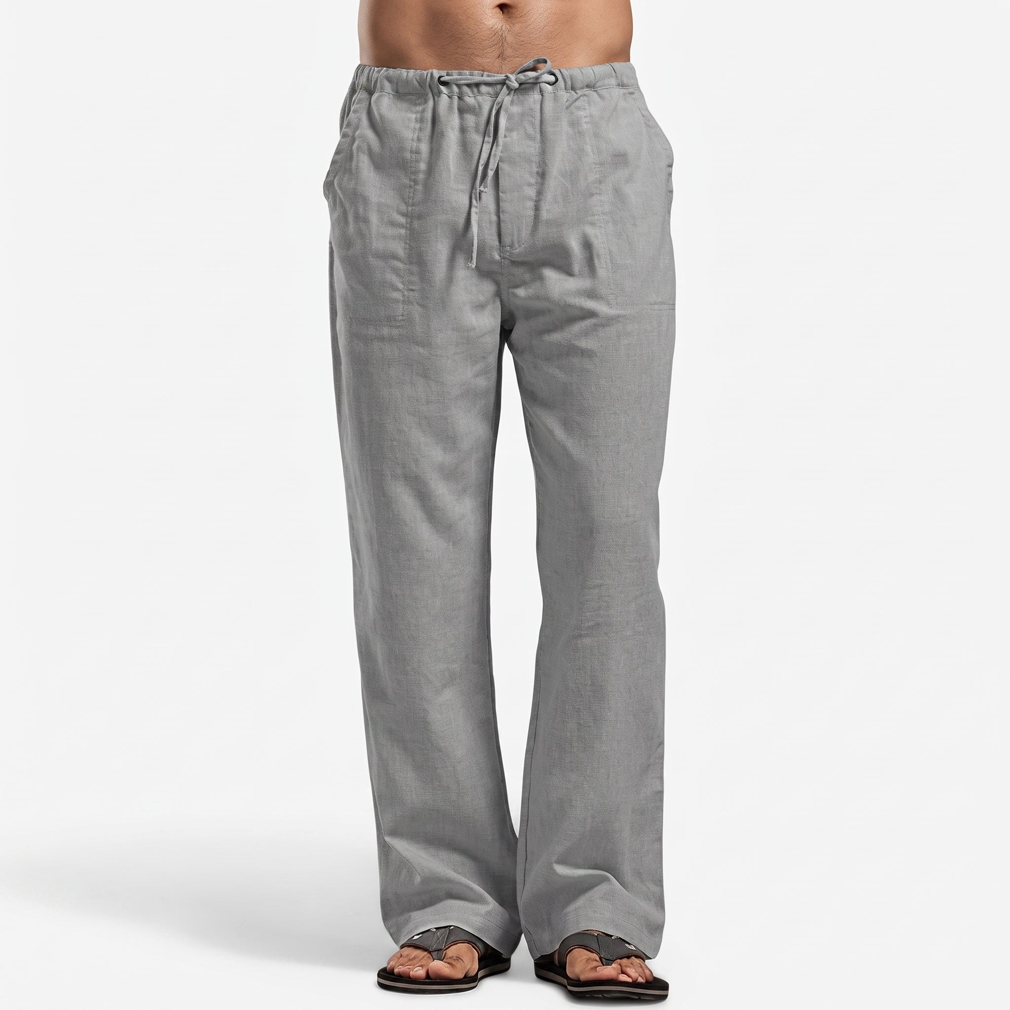 Charlie - Men's Summer Straight Leg Drawstring Trousers