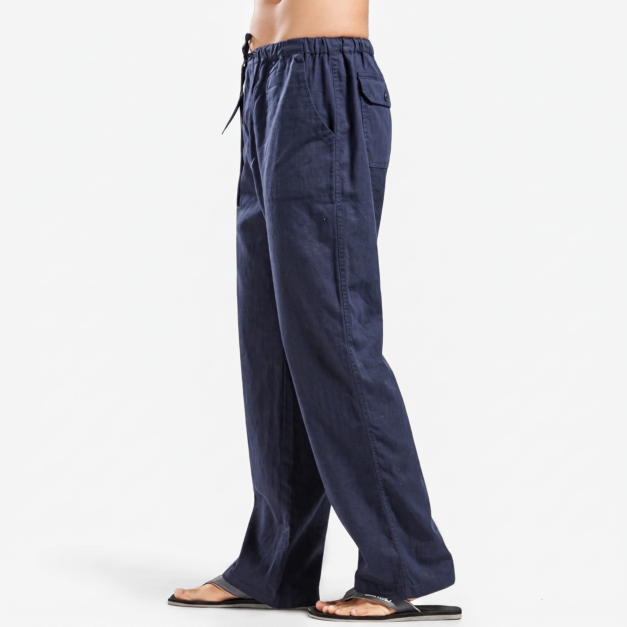 Charlie - Men's Summer Straight Leg Drawstring Trousers