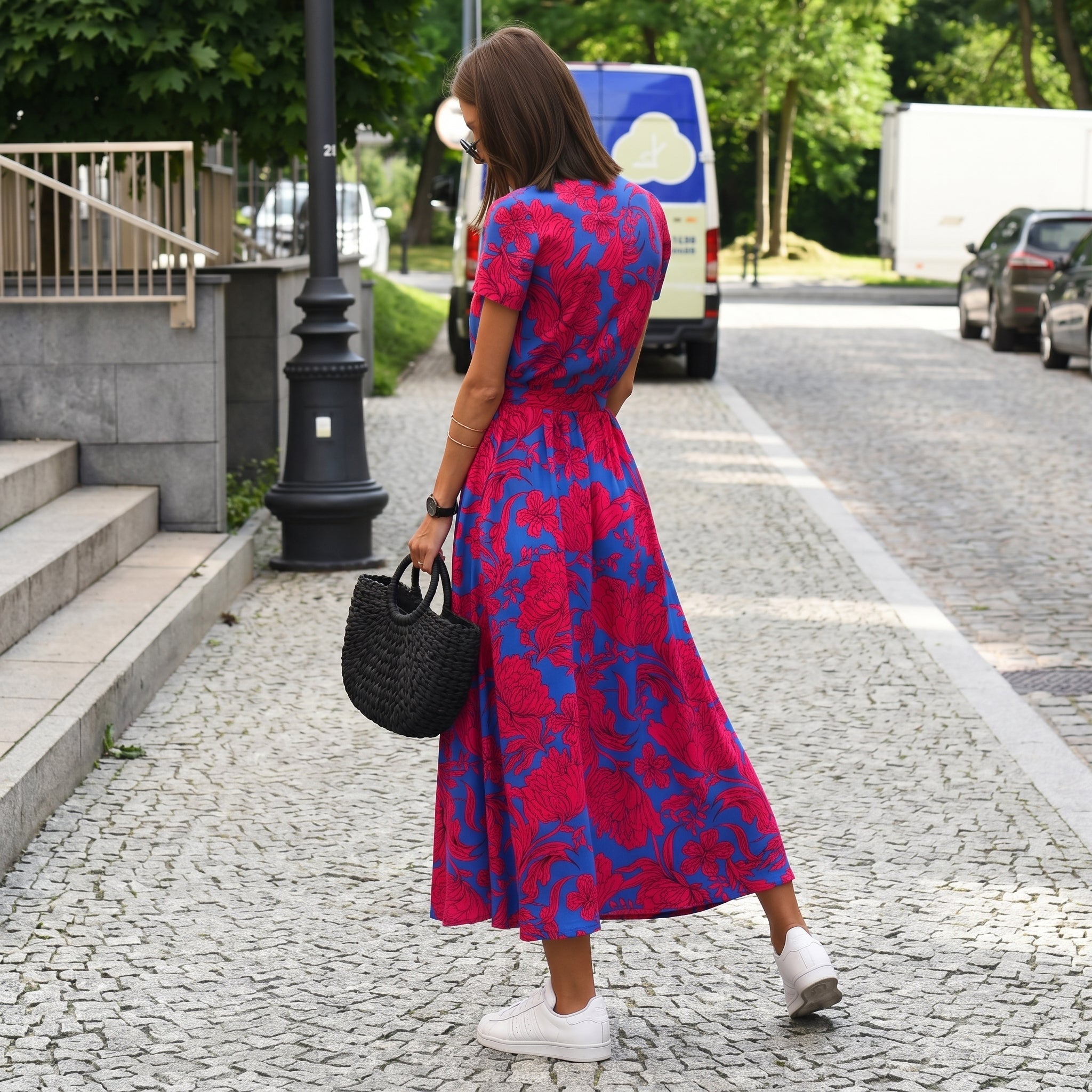 Clara - Women's Summer Vintage Floral Wrap Maxi Dress