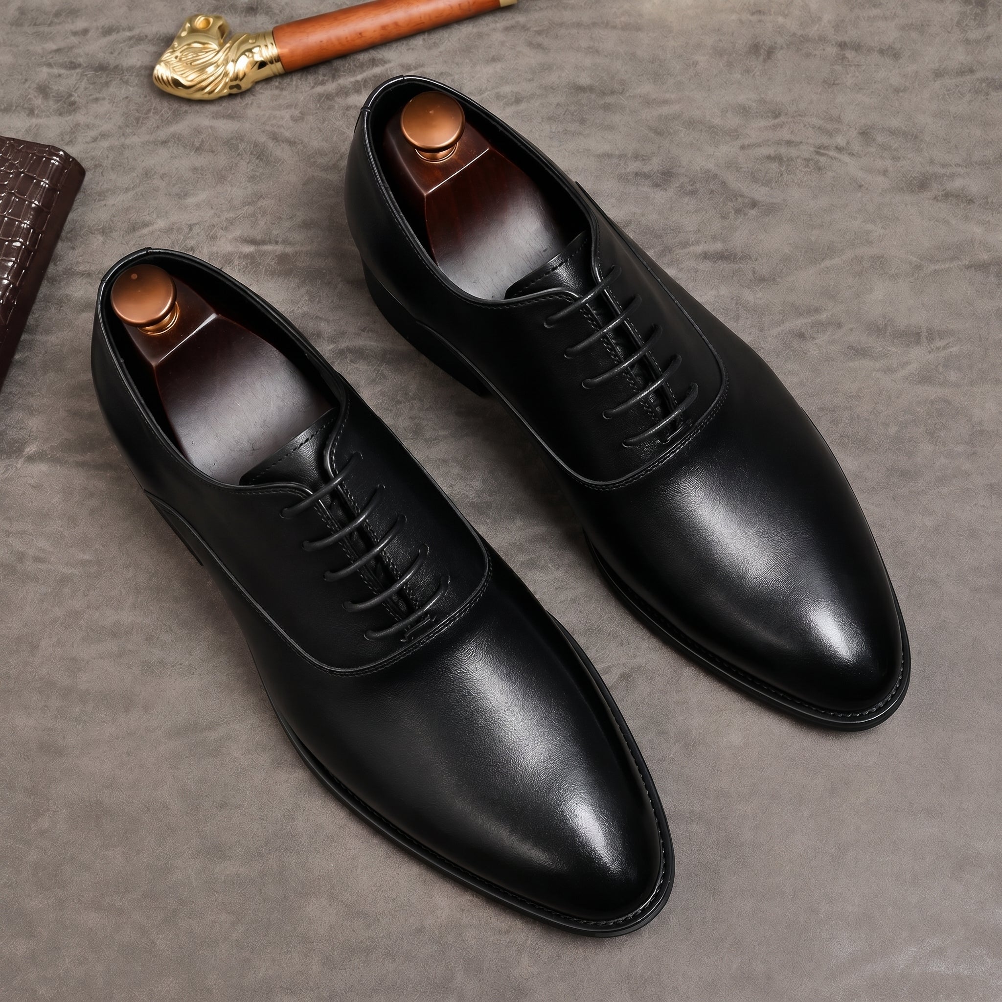 James - Men's Lace-Up Pointed Toe Oxford Wedding Shoes