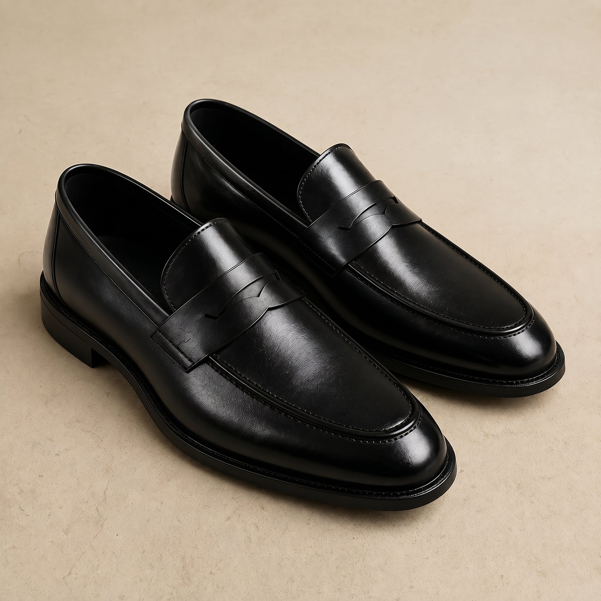 Lukas - Men's Round Toe Wedding Penny Loafers