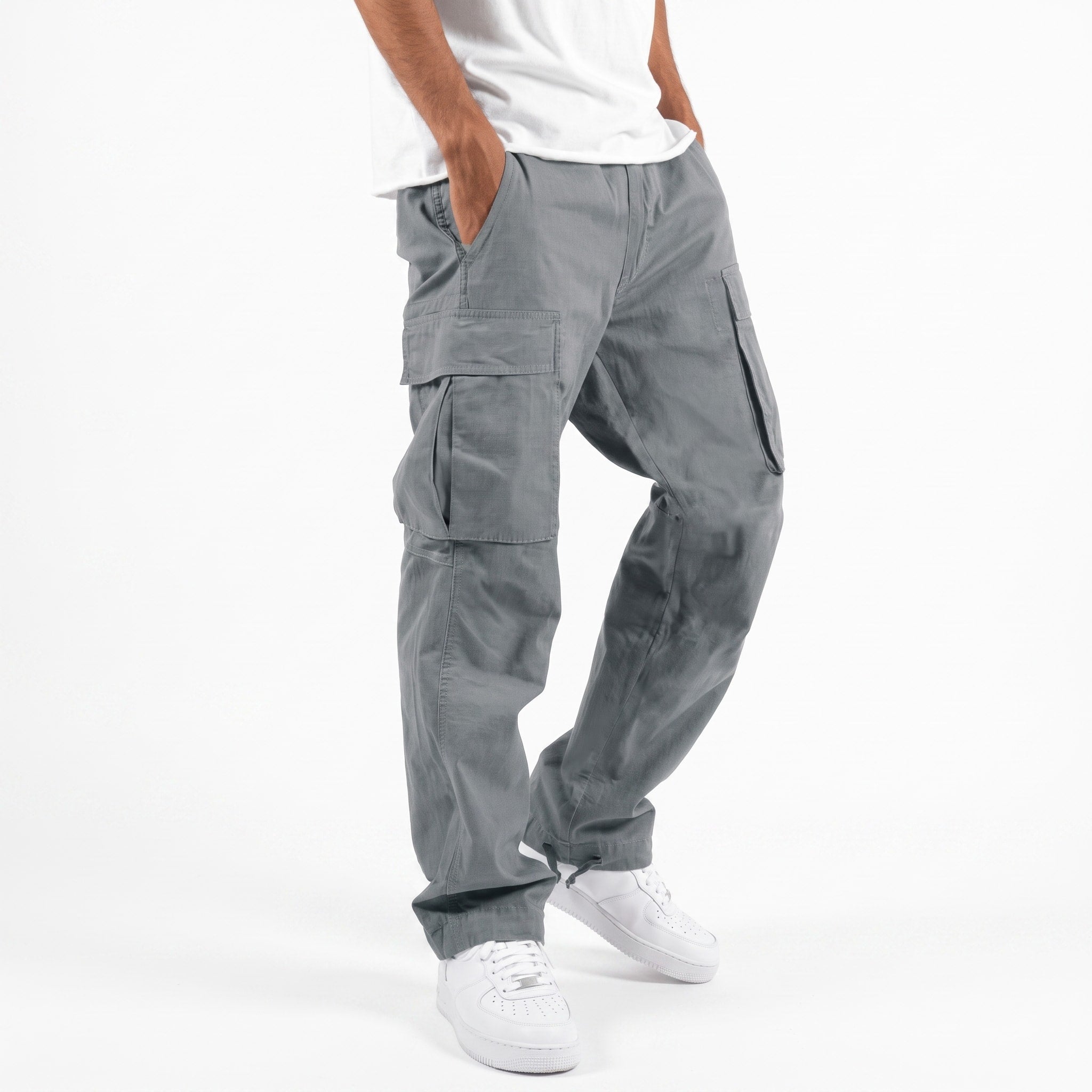 James - Men's Relaxed Fit Cargo Trousers with Multiple Pockets