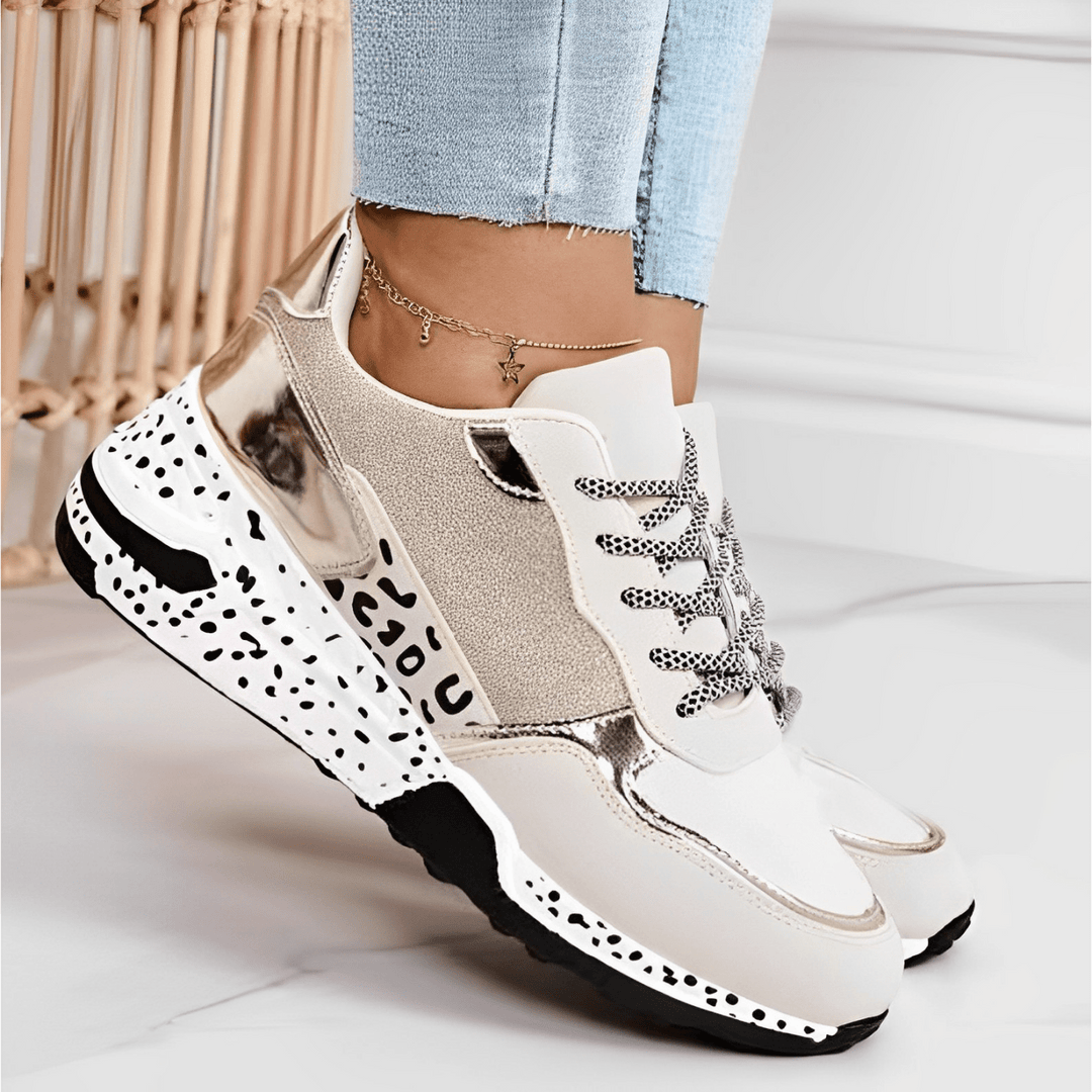 Alice - Women's Chunky Platform Low - Top Trainers - Shoes - Gold - Davies & Cooper