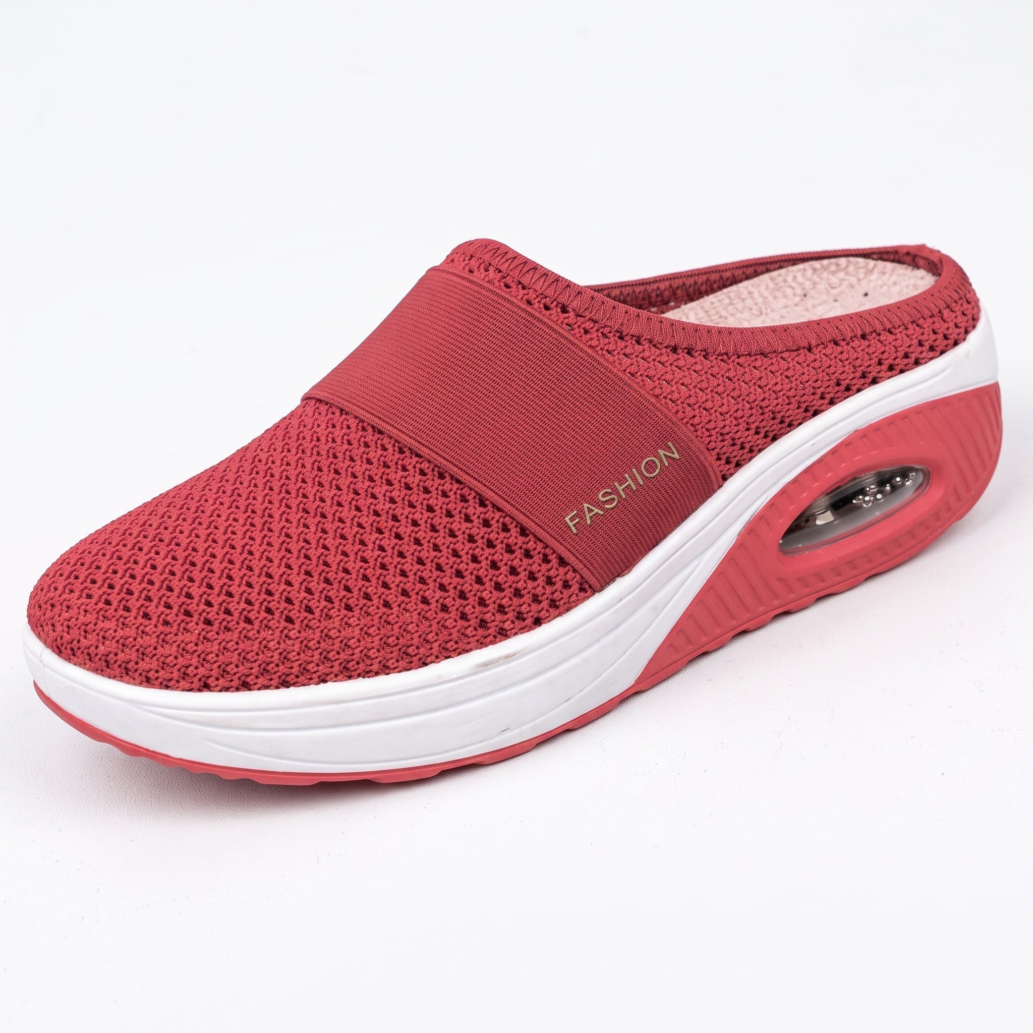 Alice – Women's Orthopaedic Breathable Platform Mules - Flats - Red - Davies & Cooper