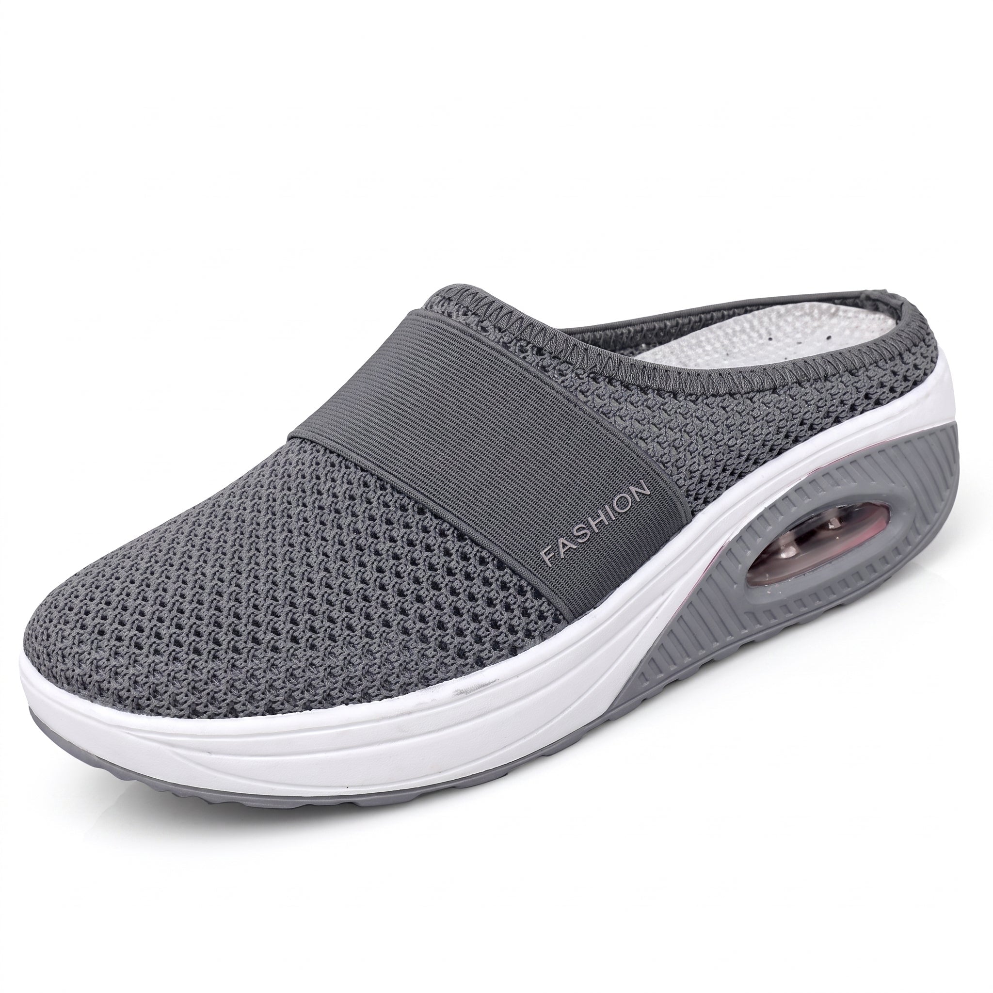 Alice – Women's Orthopaedic Breathable Platform Mules - Flats - Dark Grey - Davies & Cooper