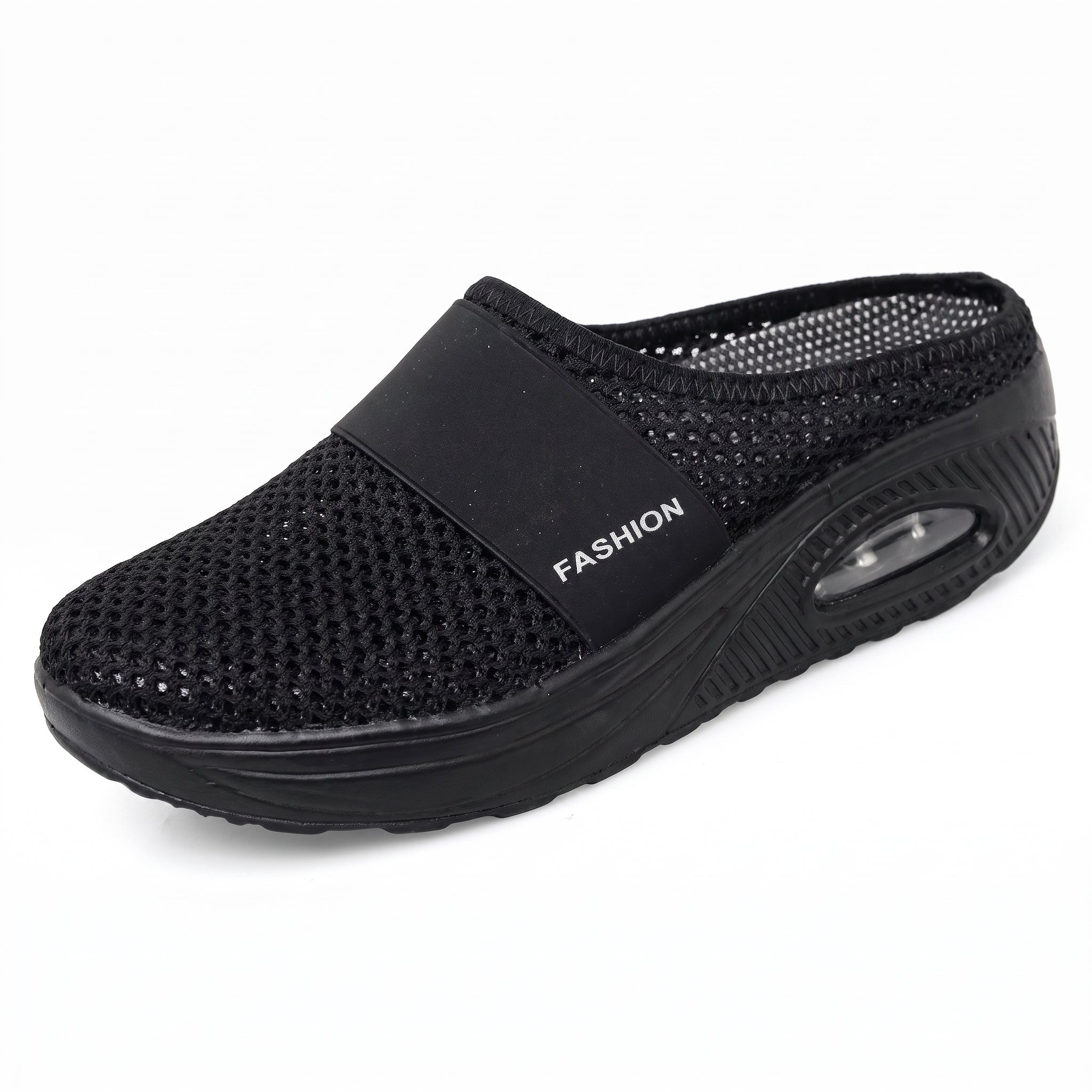 Alice – Women's Orthopaedic Breathable Platform Mules - Flats - Black - Davies & Cooper