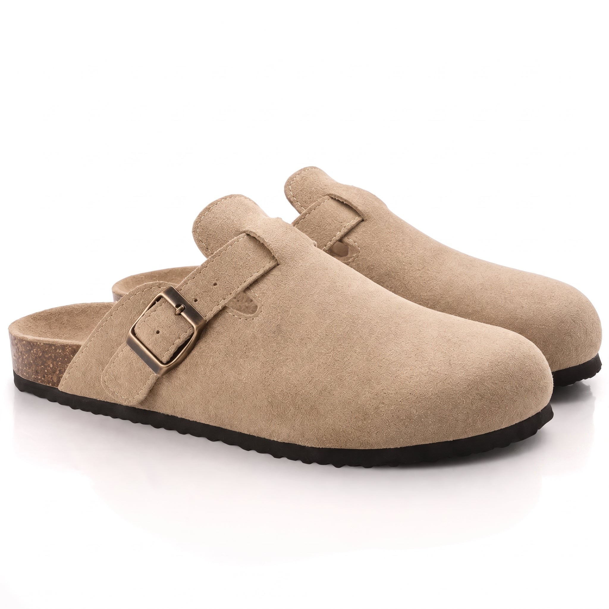 Alice – Women's Orthopaedic Cork Footbed Clogs - Sandals - Beige - Davies & Cooper
