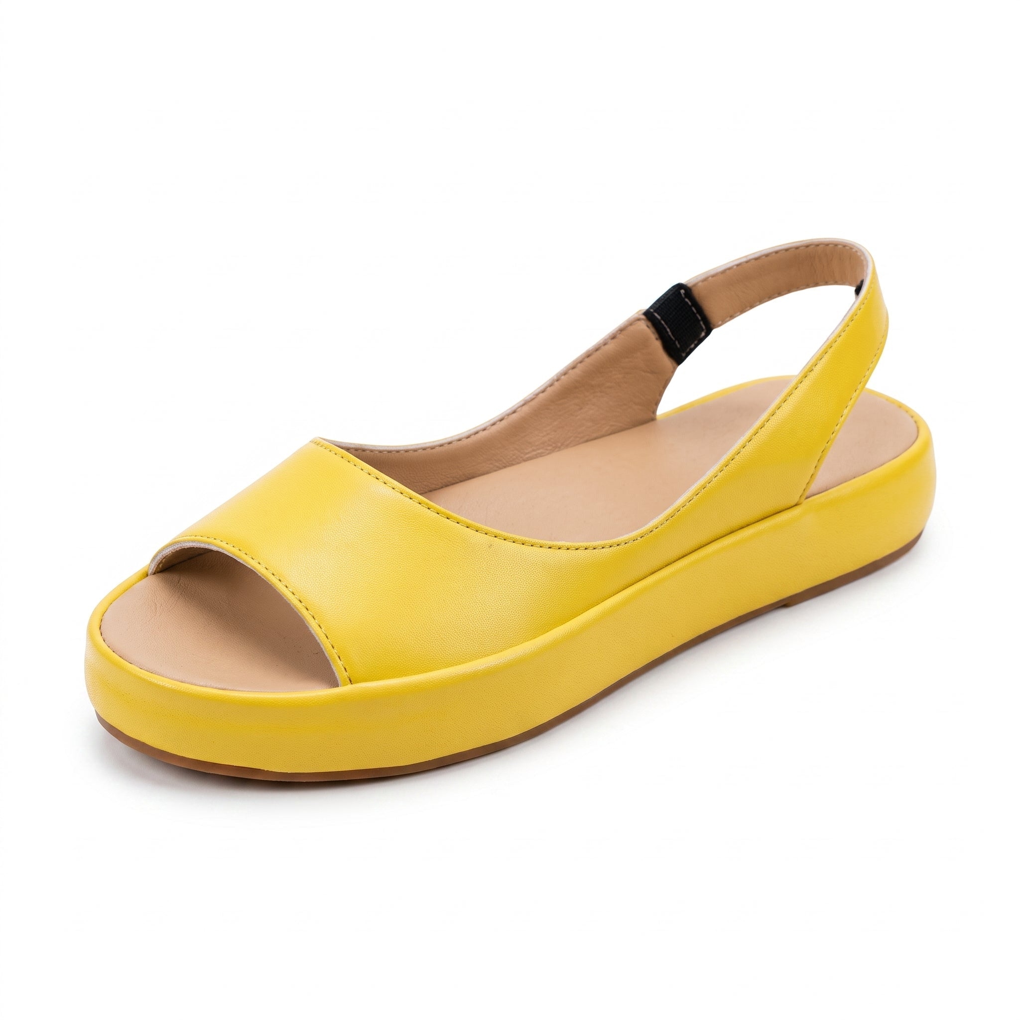 Alice – Women's Orthopaedic Platform Sole Slingback Sandals - Sandals - Yellow - Davies & Cooper