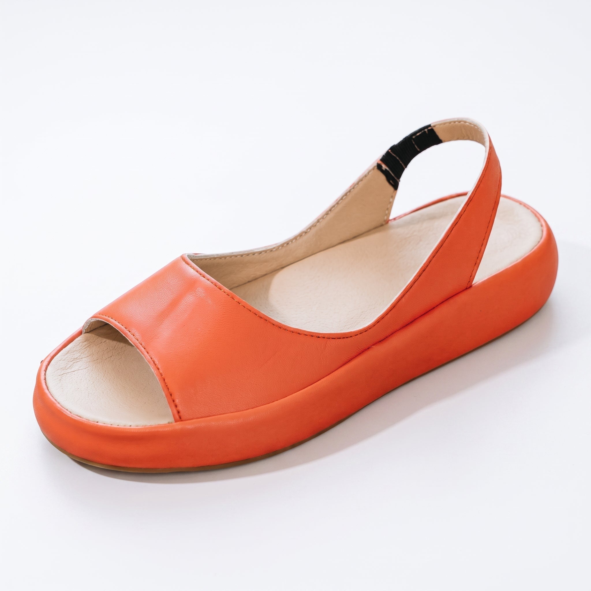 Alice – Women's Orthopaedic Platform Sole Slingback Sandals - Sandals - Orange - Davies & Cooper