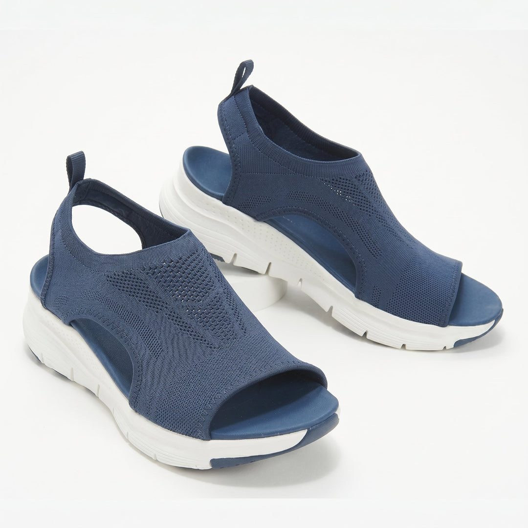 Alice - Women's Orthopaedic Slip - On Sandals with Open Toe - Sandals - Blue - Davies & Cooper