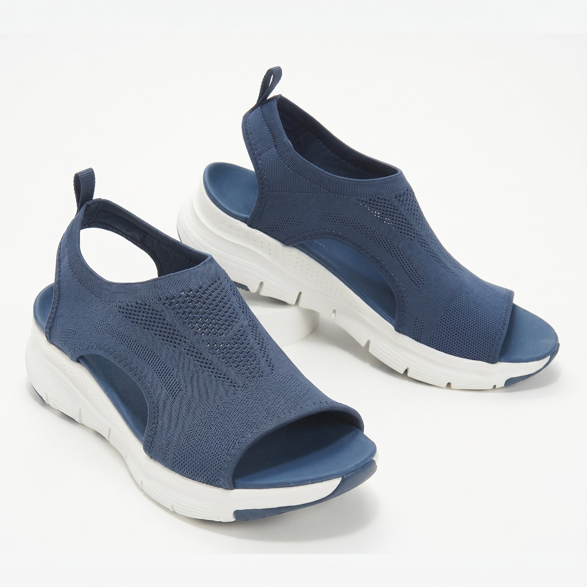 Alice - Women's Orthopaedic Slip - On Sandals with Open Toe - Sandals - Blue - Davies & Cooper