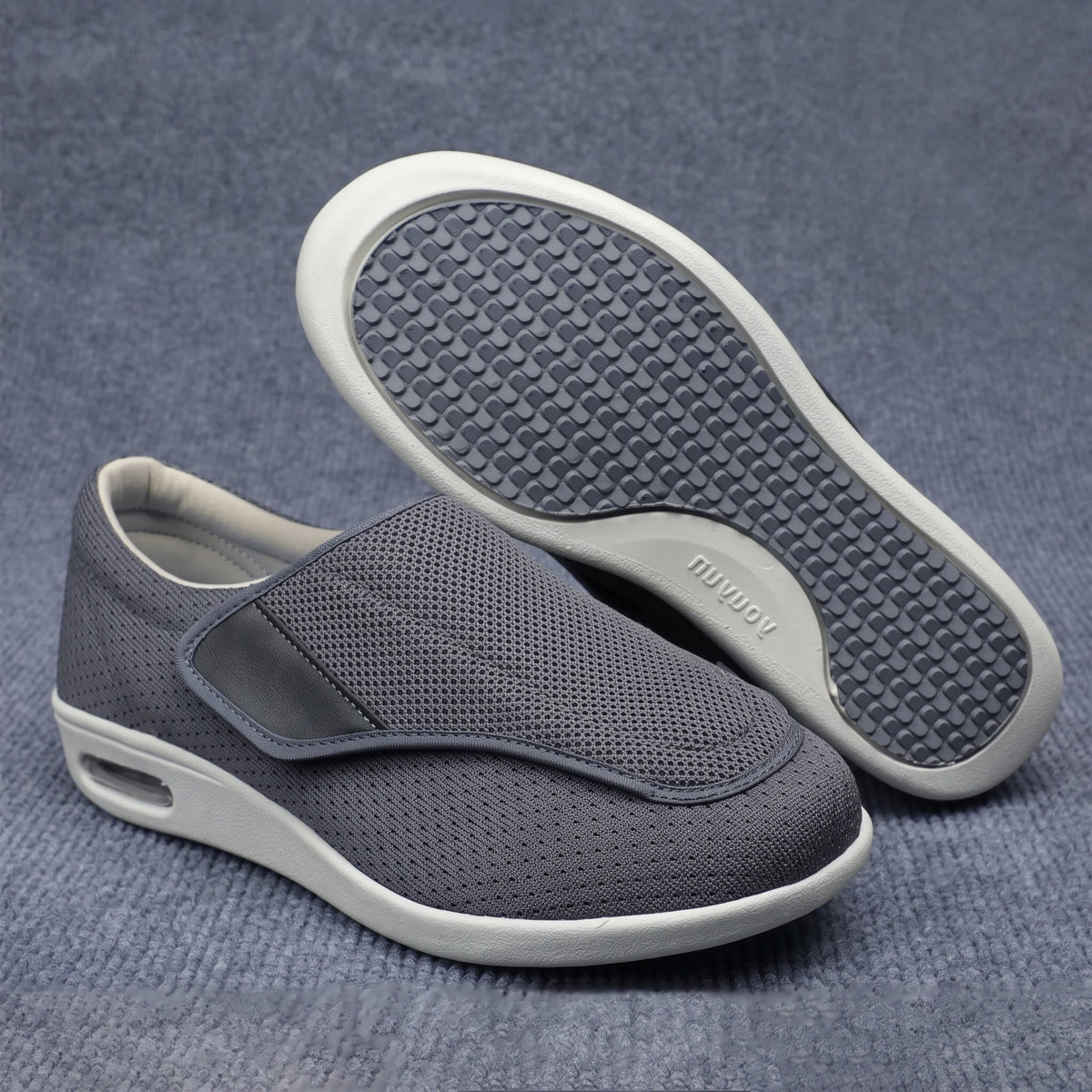 Alice – Women's Orthopaedic Wide Fit Trainers with Adjustable Strap - Sneakers - Light Grey - Davies & Cooper