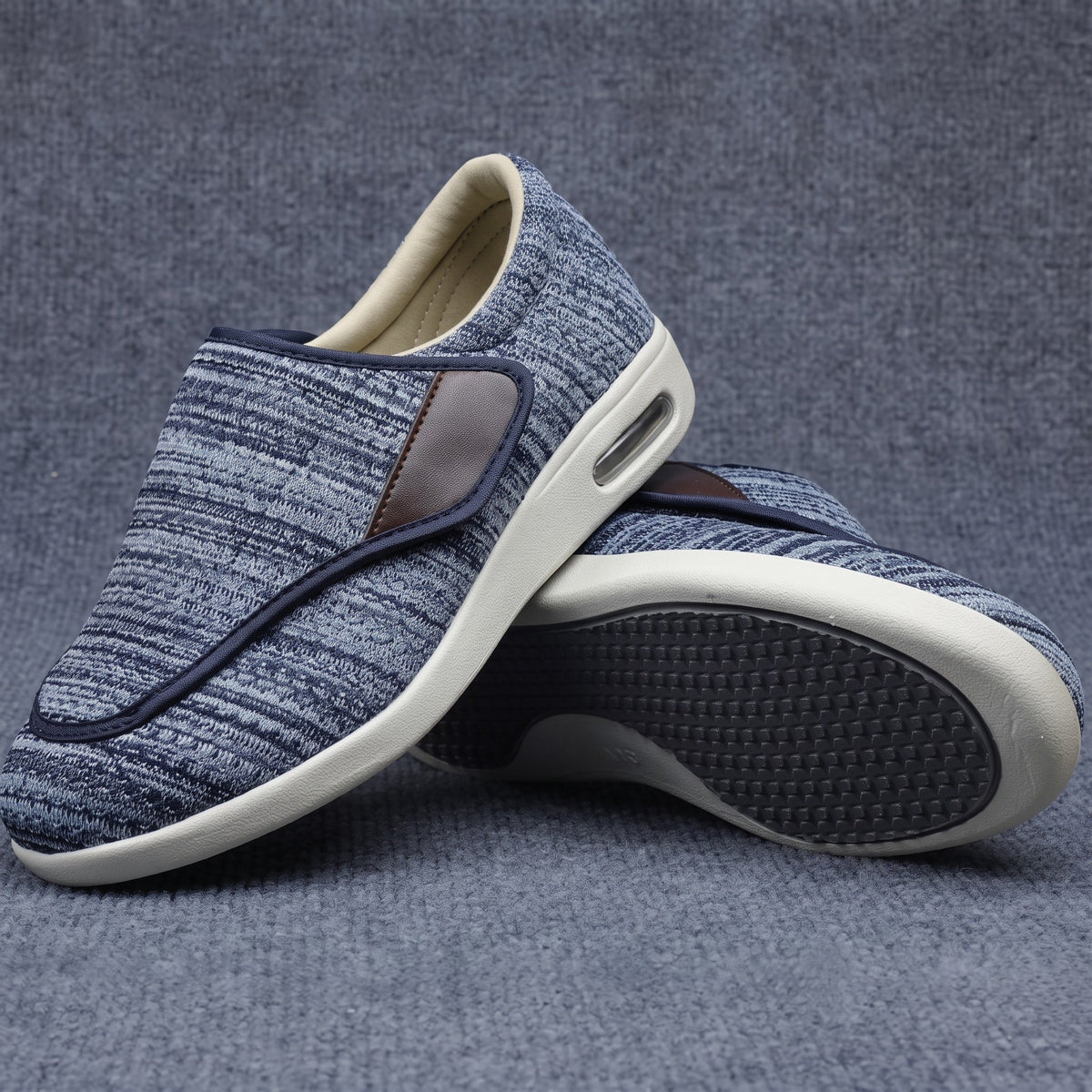 Alice – Women's Orthopaedic Wide Fit Trainers with Adjustable Strap - Sneakers - Light Blue - Davies & Cooper