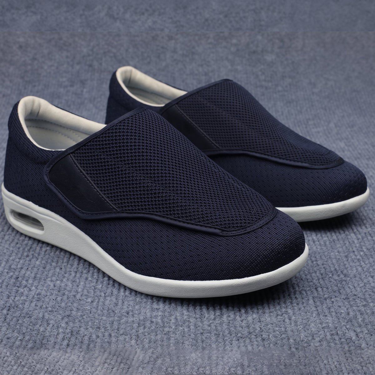 Alice – Women's Orthopaedic Wide Fit Trainers with Adjustable Strap - Sneakers - Black - Davies & Cooper