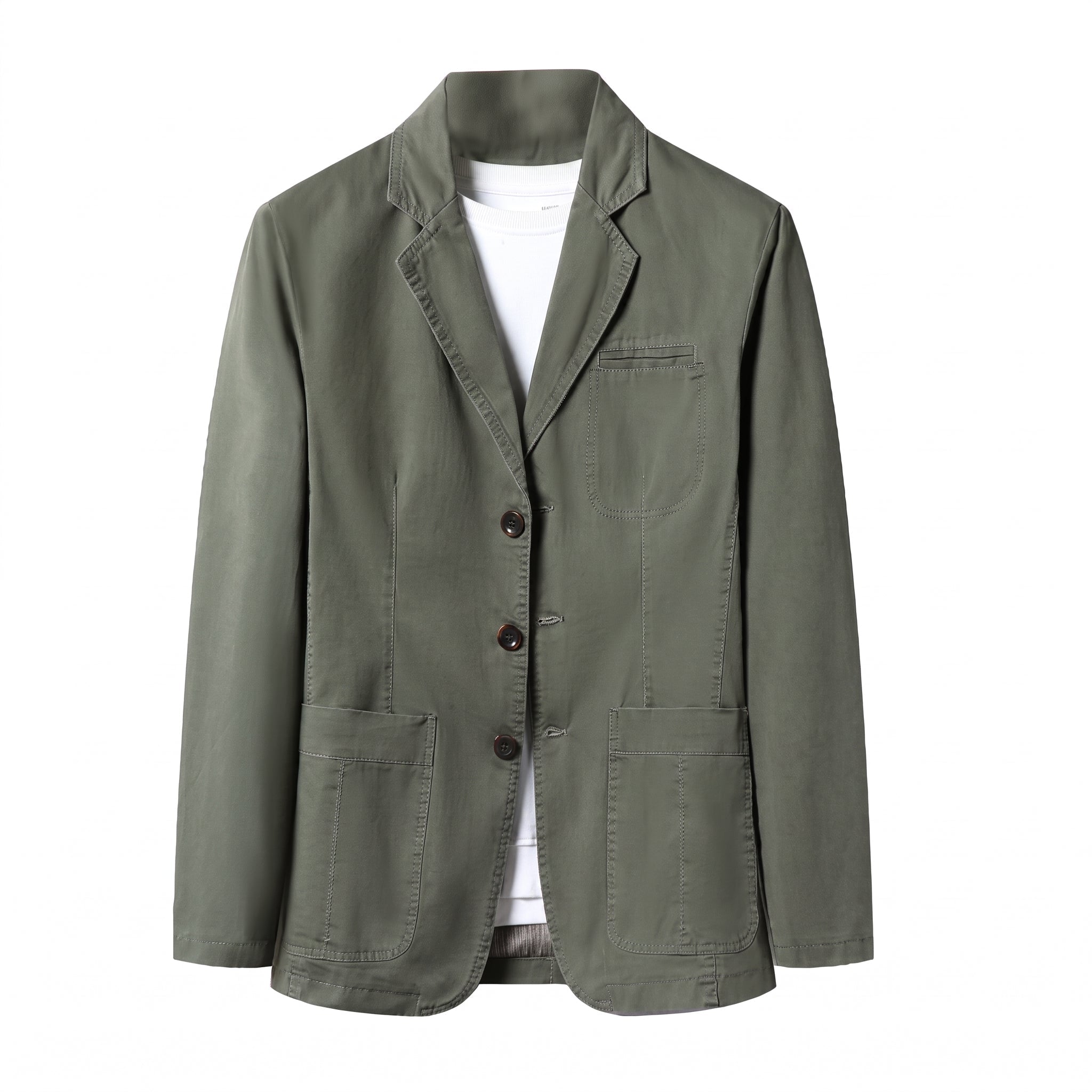 Arthur - Men's Relaxed Fit Single-Breasted Casual Blazer - Blazers - Green - Davies & Cooper