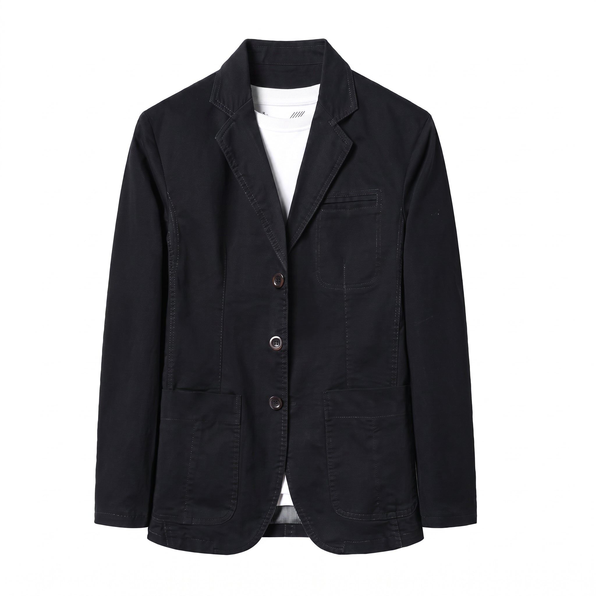 Arthur - Men's Relaxed Fit Single-Breasted Casual Blazer - Blazers - Black - Davies & Cooper