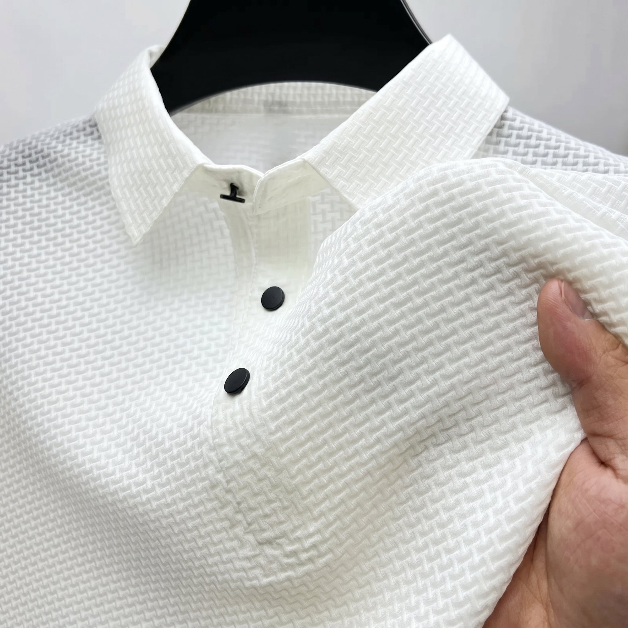 Arthur - Men's Slim Fit Textured Collared Polo Shirt