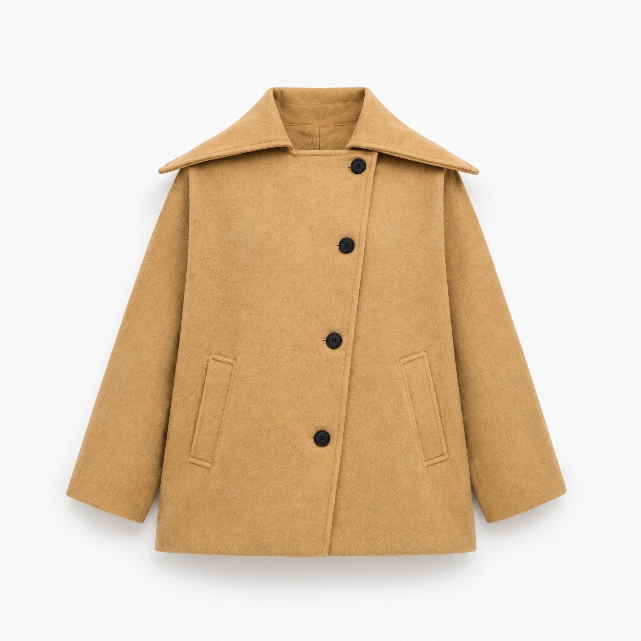 Isla - Women's Oversized Wool-Look Coat with Dropped Shoulder