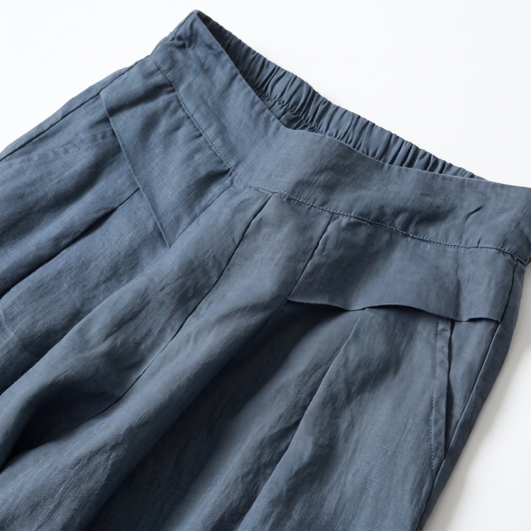 Beatrice - Women's Summer High-Waisted Pleated Culottes - Culottes - Blue - Davies & Cooper