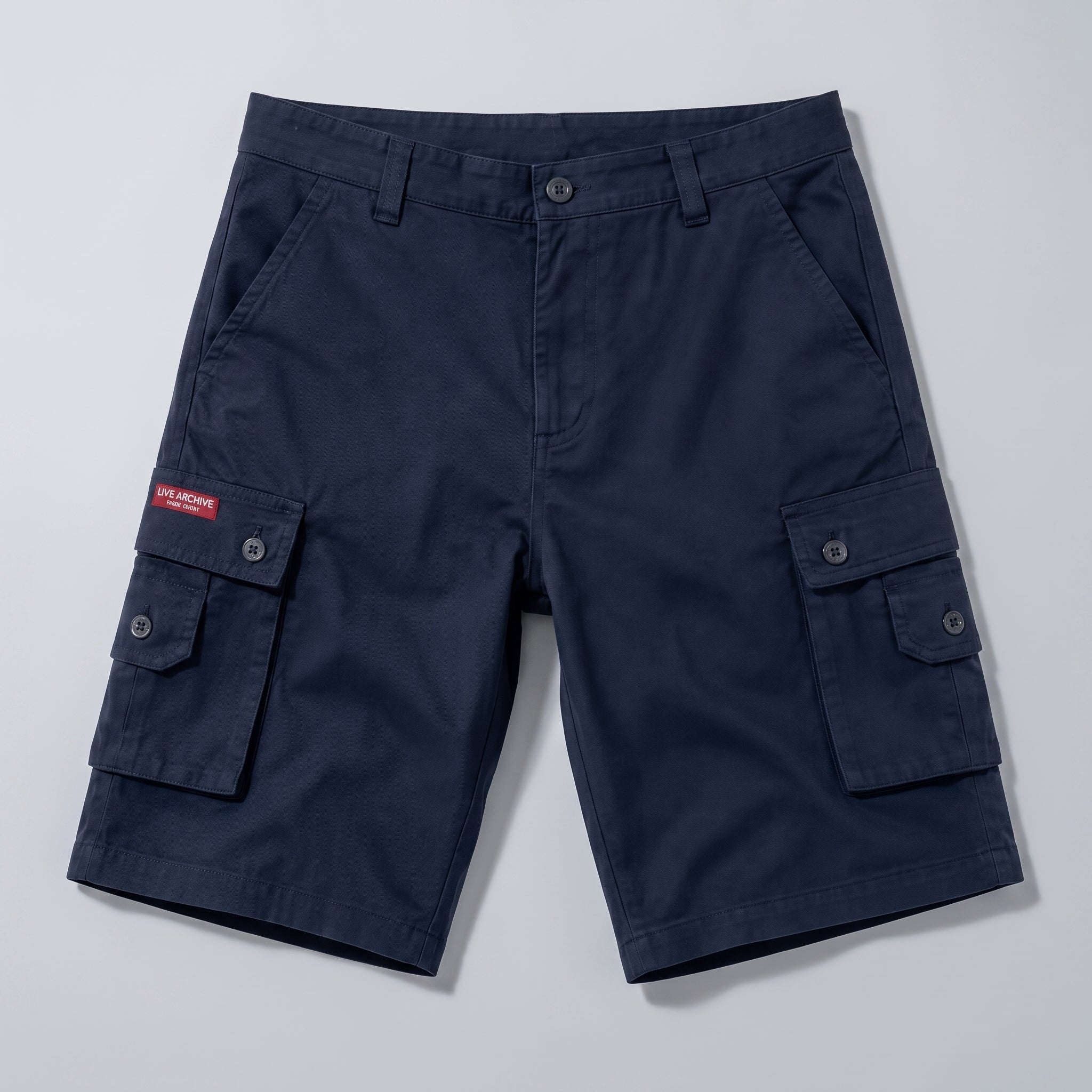 Charlie - Men's Summer Relaxed Fit Cargo Shorts - Shorts - Blue - Davies & Cooper