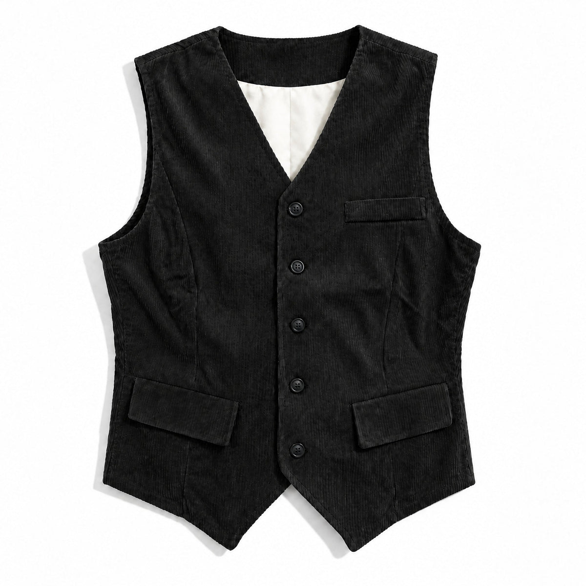 Charlie - Men's Vintage Textured Notch Lapel Jacket with Waistcoat Set - Blazers - Black - Davies & Cooper