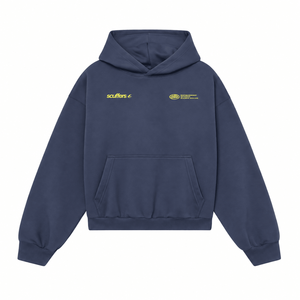 Charlotte - Unisex Oversized Pullover Hoodie with Kangaroo Pocket - Hoodies - Blue - Davies & Cooper