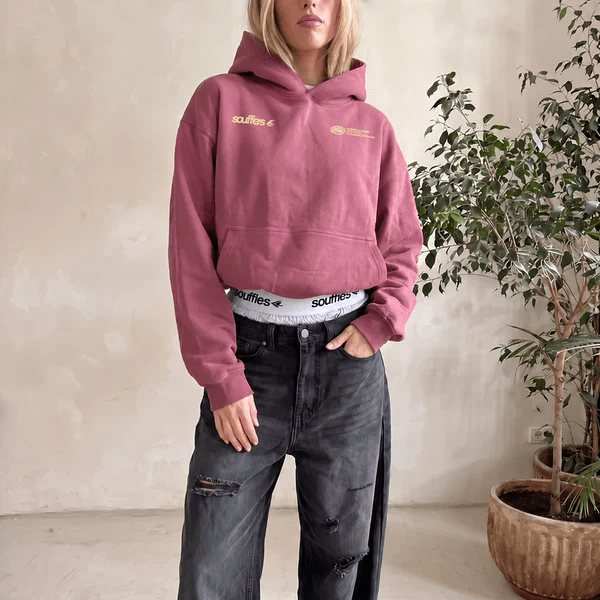 Charlotte - Unisex Oversized Pullover Hoodie with Kangaroo Pocket - Hoodies - Pink - Davies & Cooper