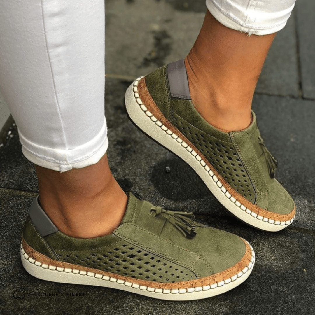Daisy - Women's Casual Breathable Loafers - Loafers - Green - Davies & Cooper