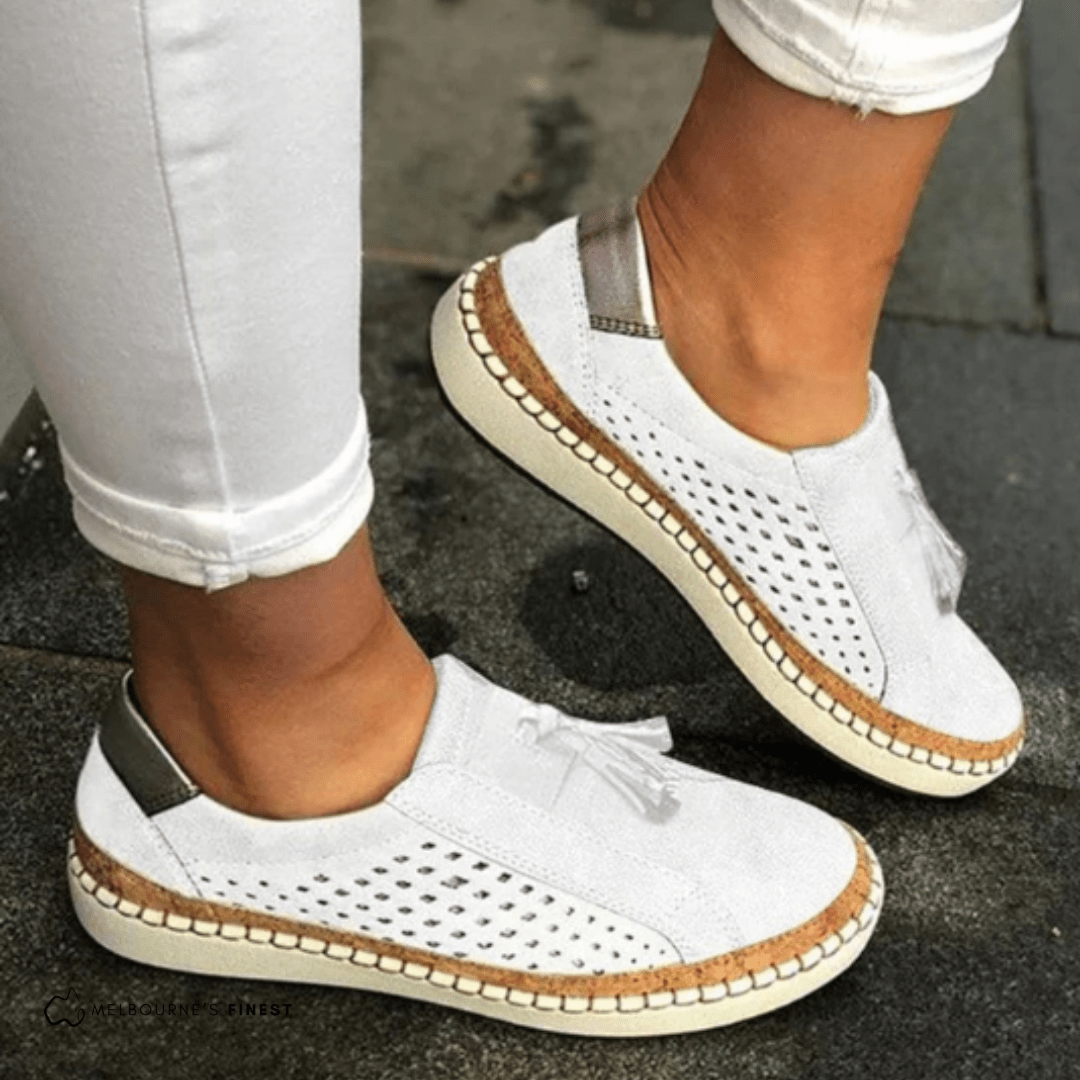 Daisy - Women's Casual Breathable Loafers - Loafers - White - Davies & Cooper