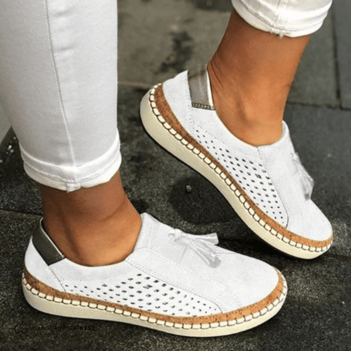 Daisy - Women's Casual Breathable Loafers - Loafers - White - Davies & Cooper