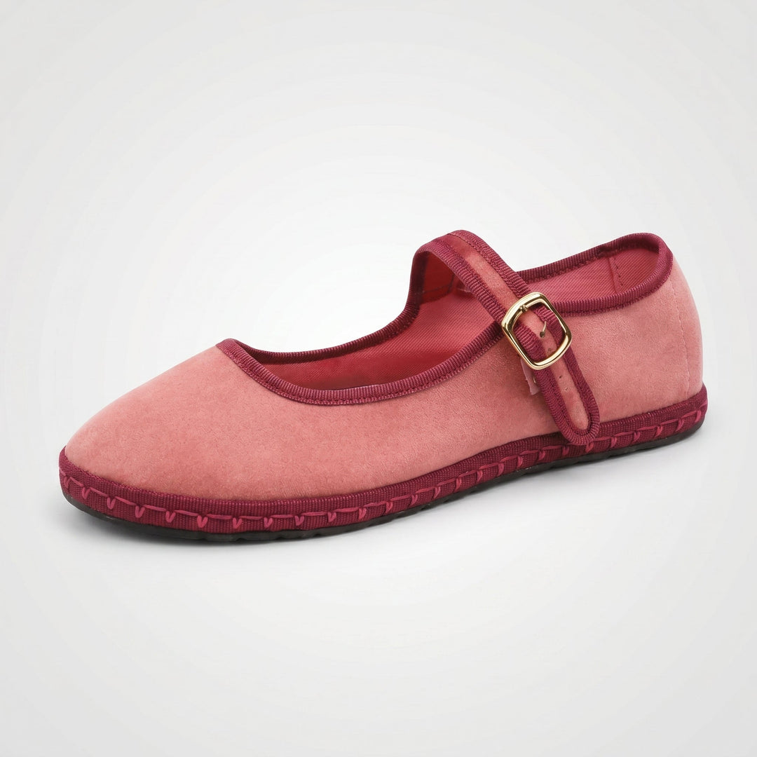 Daisy - Women's Mary Jane Ballet Flats with Buckle Strap - Sandals - Pink - Davies & Cooper