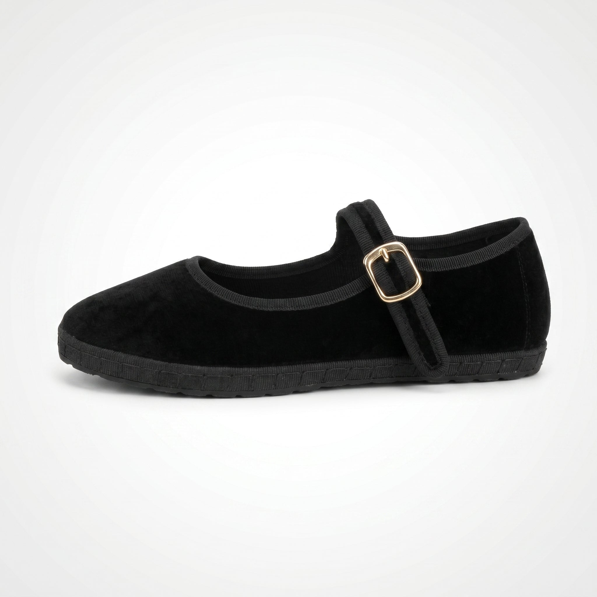 Daisy - Women's Mary Jane Ballet Flats with Buckle Strap - Sandals - Black - Davies & Cooper