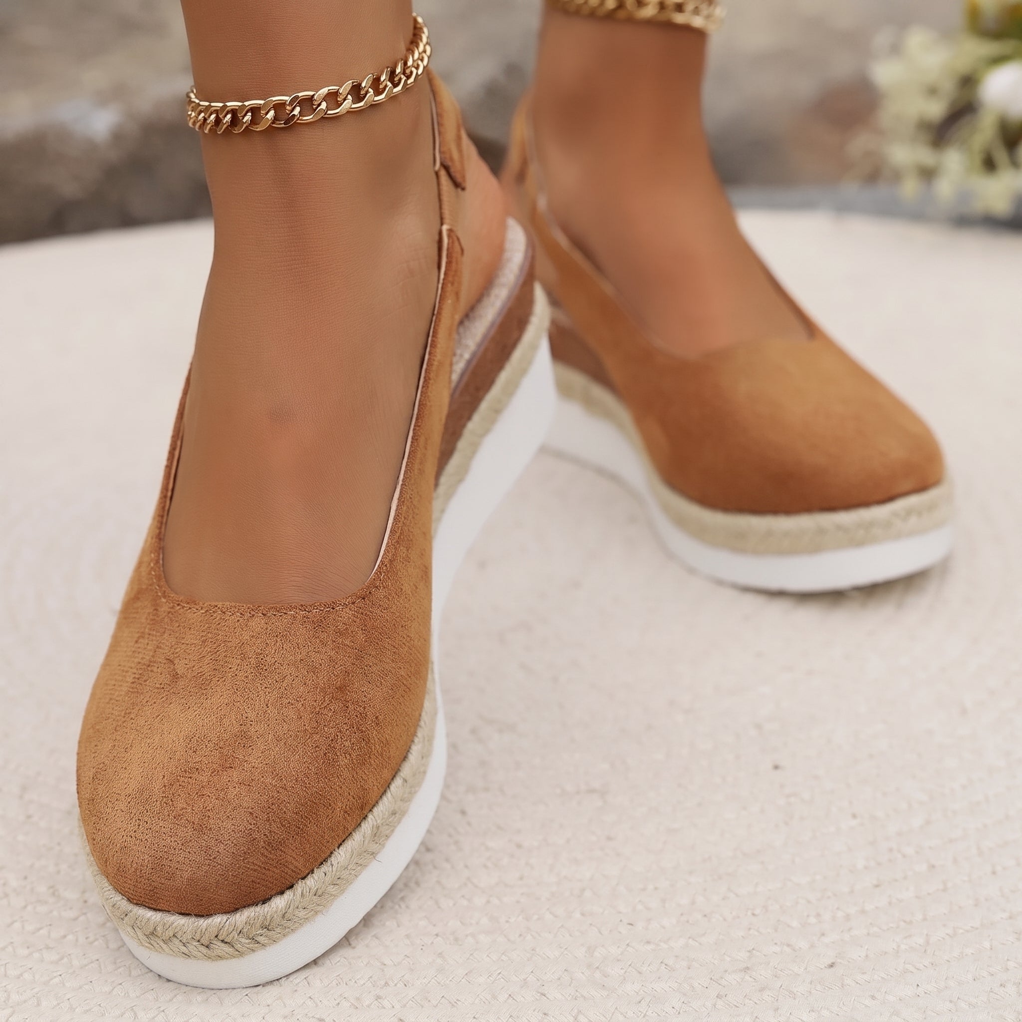 Daisy - Women's Orthopaedic Slingback Wedge Sandals - Sandals - Khaki - Davies & Cooper