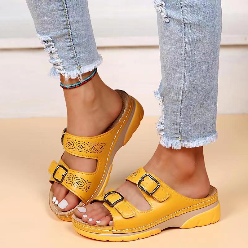 Alice - Women's Orthopaedic Double Buckle Slides