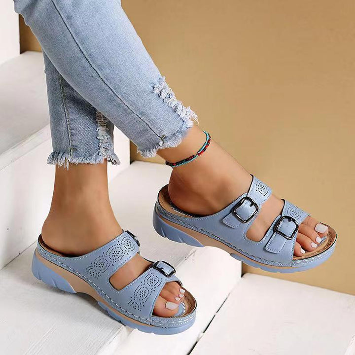 Alice - Women's Orthopaedic Double Buckle Slides
