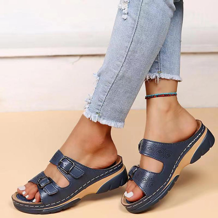 Alice - Women's Orthopaedic Double Buckle Slides